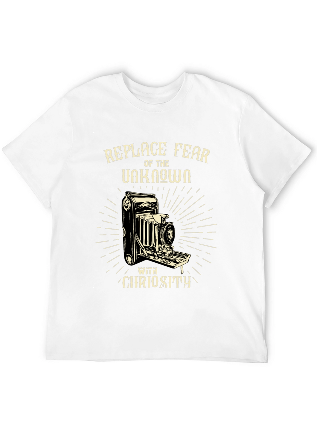 Replace Fear with Curiosity Black Graphic Tee