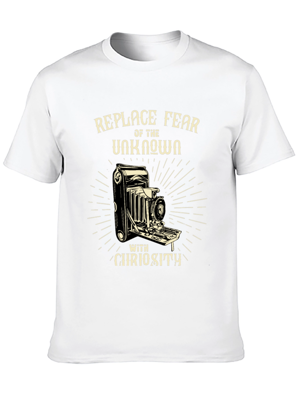 Replace Fear with Curiosity Black Graphic Tee