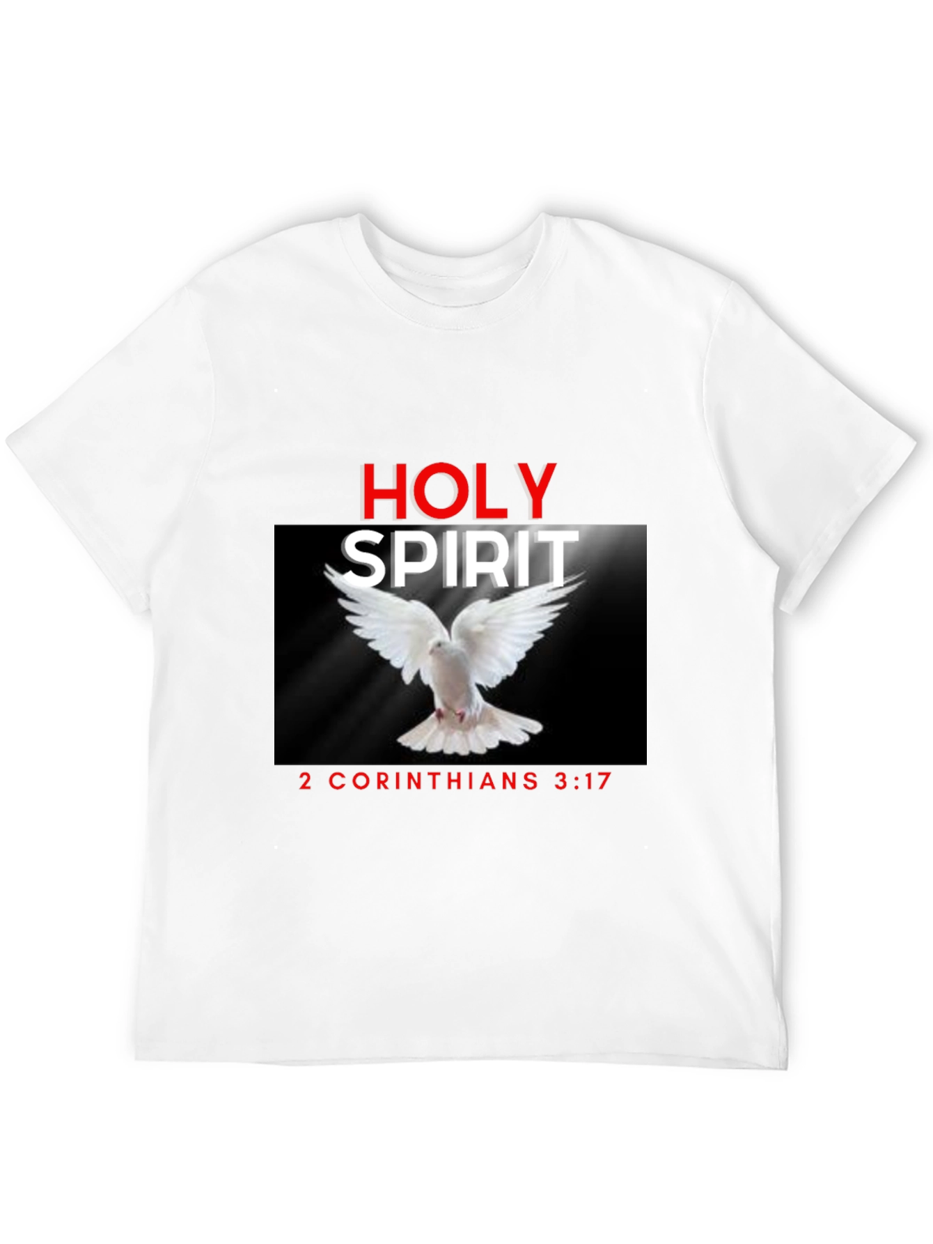 Holy Spirit Christian T-Shirt Dove Bible Verse