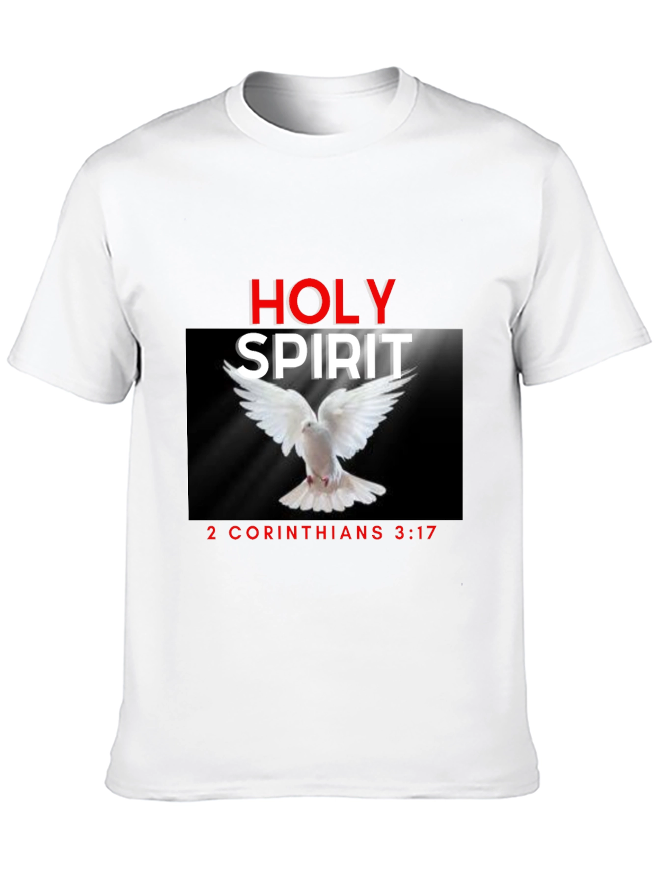 Holy Spirit Christian T-Shirt Dove Bible Verse