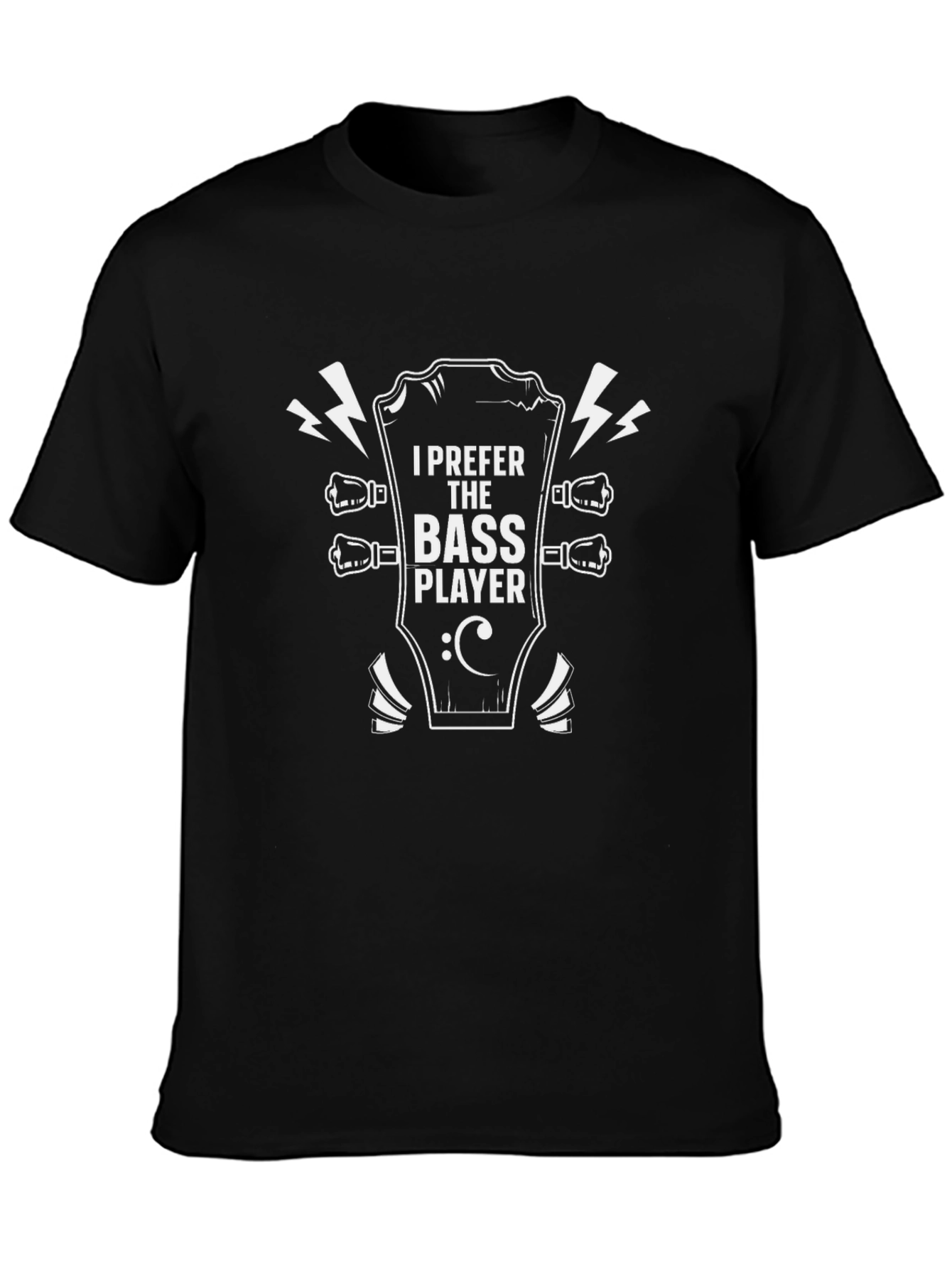 Bass Player T-Shirt - Black Graphic Tee
