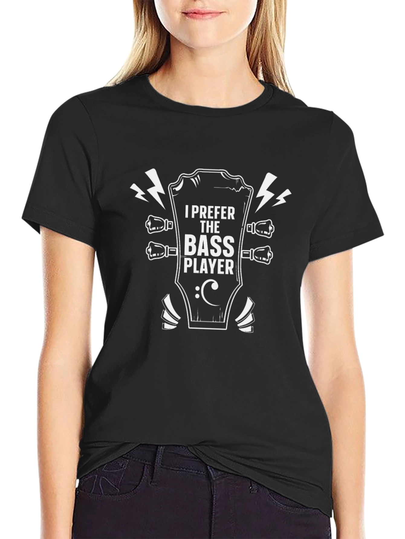 Bass Player T-Shirt - Black Graphic Tee