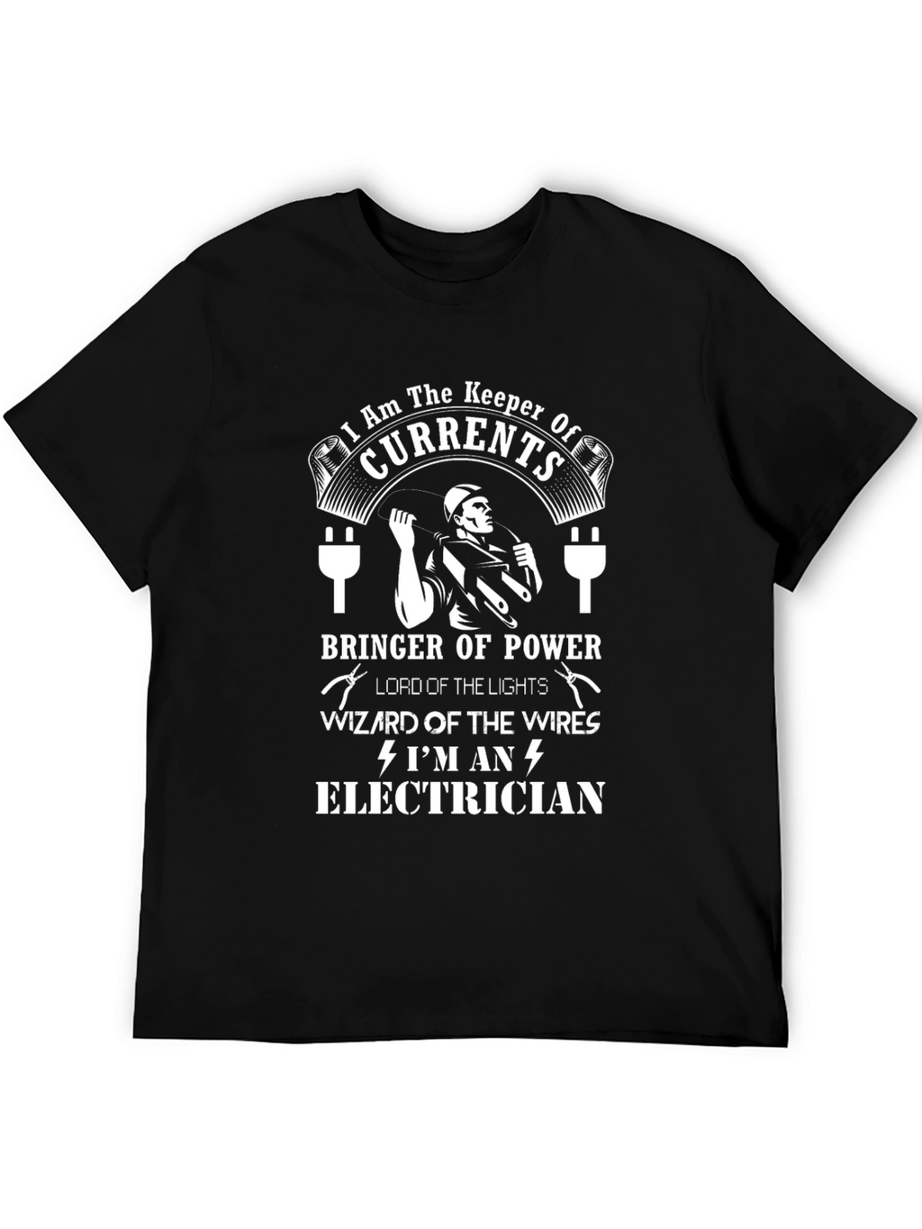 Electrician T-Shirt: Keeper of Currents Power Wizard