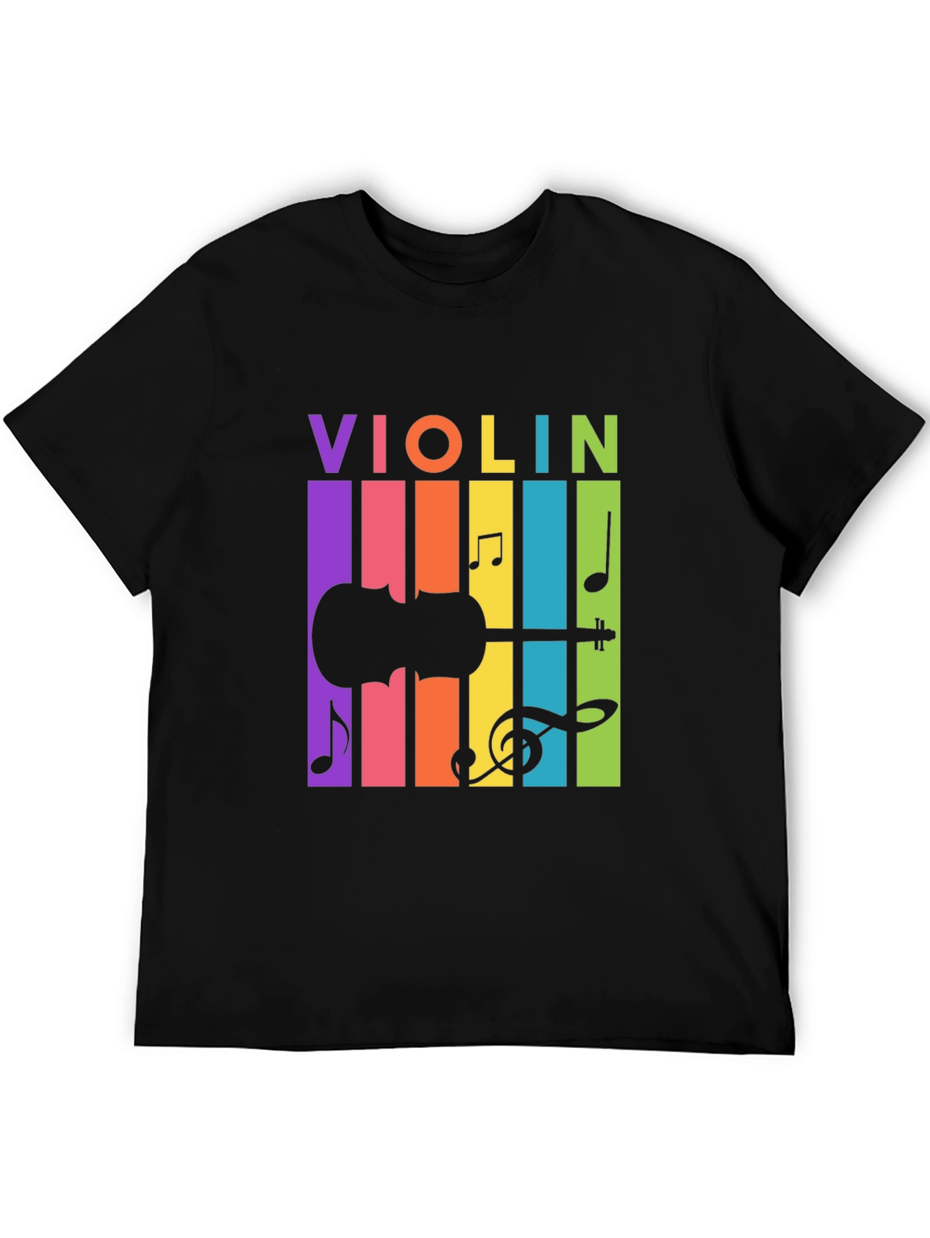 Colorful Violin Music T-Shirt - Graphic Tee