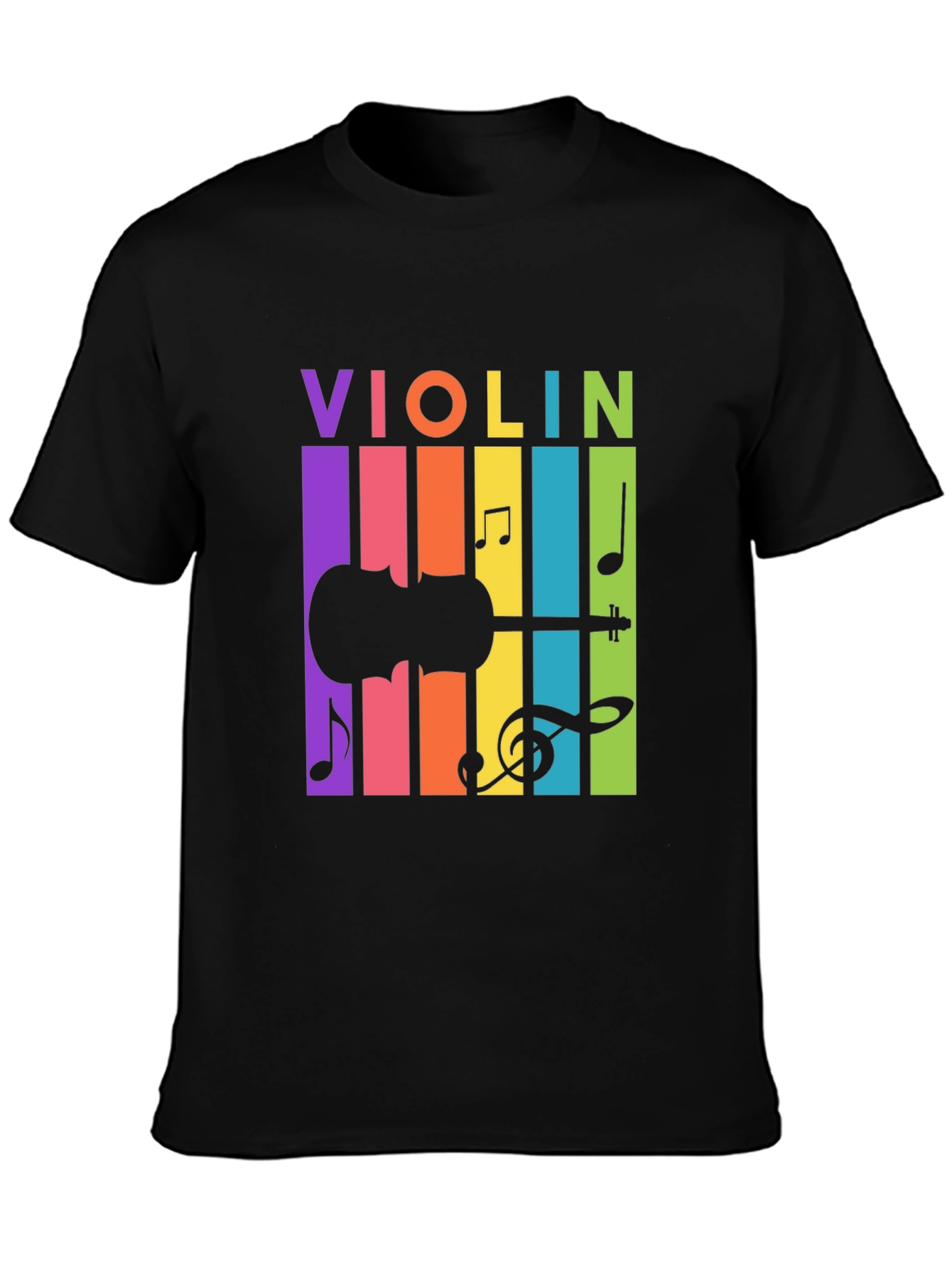 Colorful Violin Music T-Shirt - Graphic Tee
