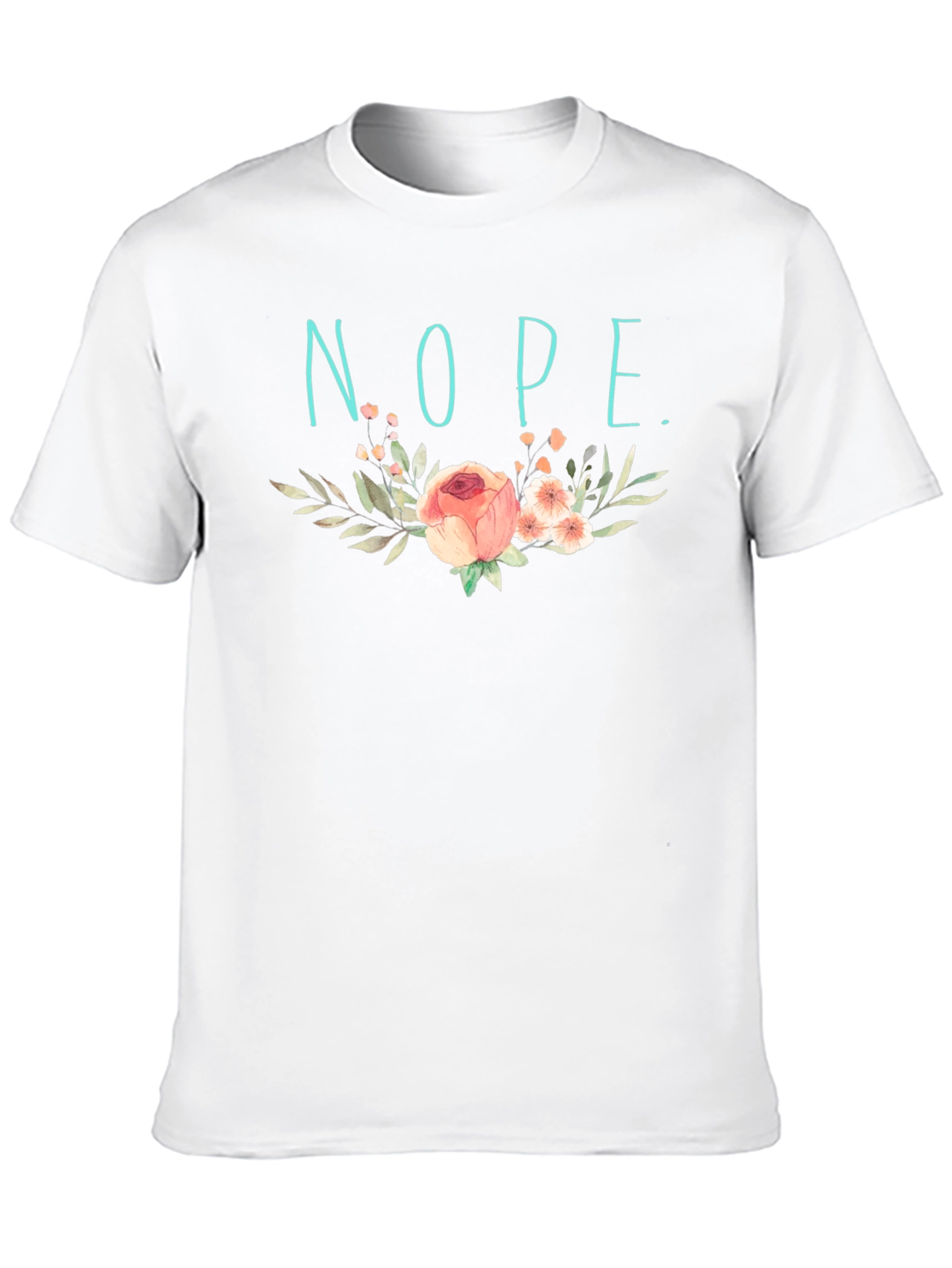 Floral Nope Graphic T-Shirt