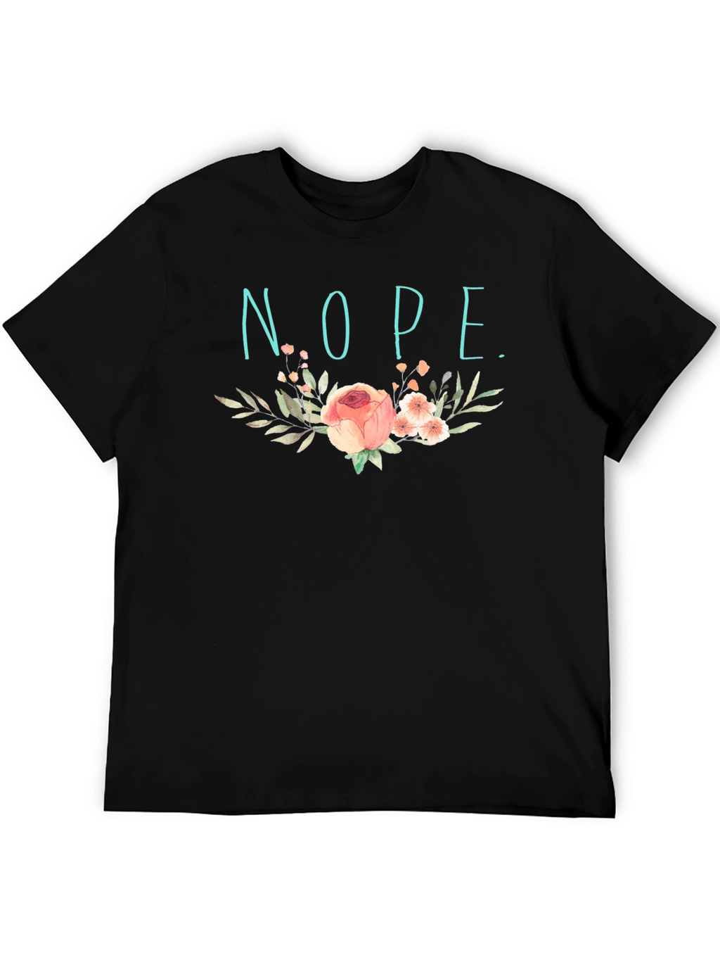 Floral Nope Graphic T-Shirt