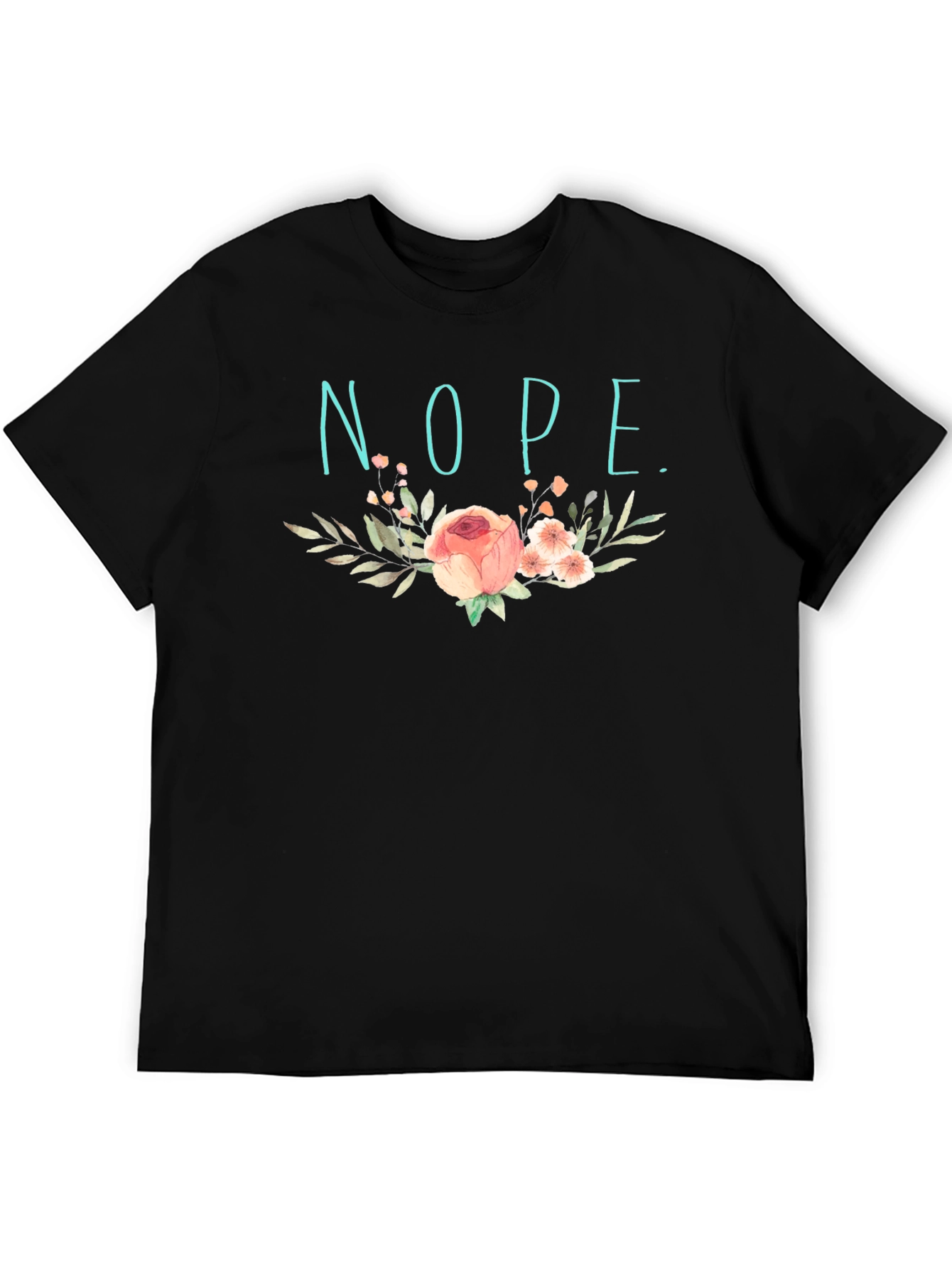 Floral Nope Graphic T-Shirt