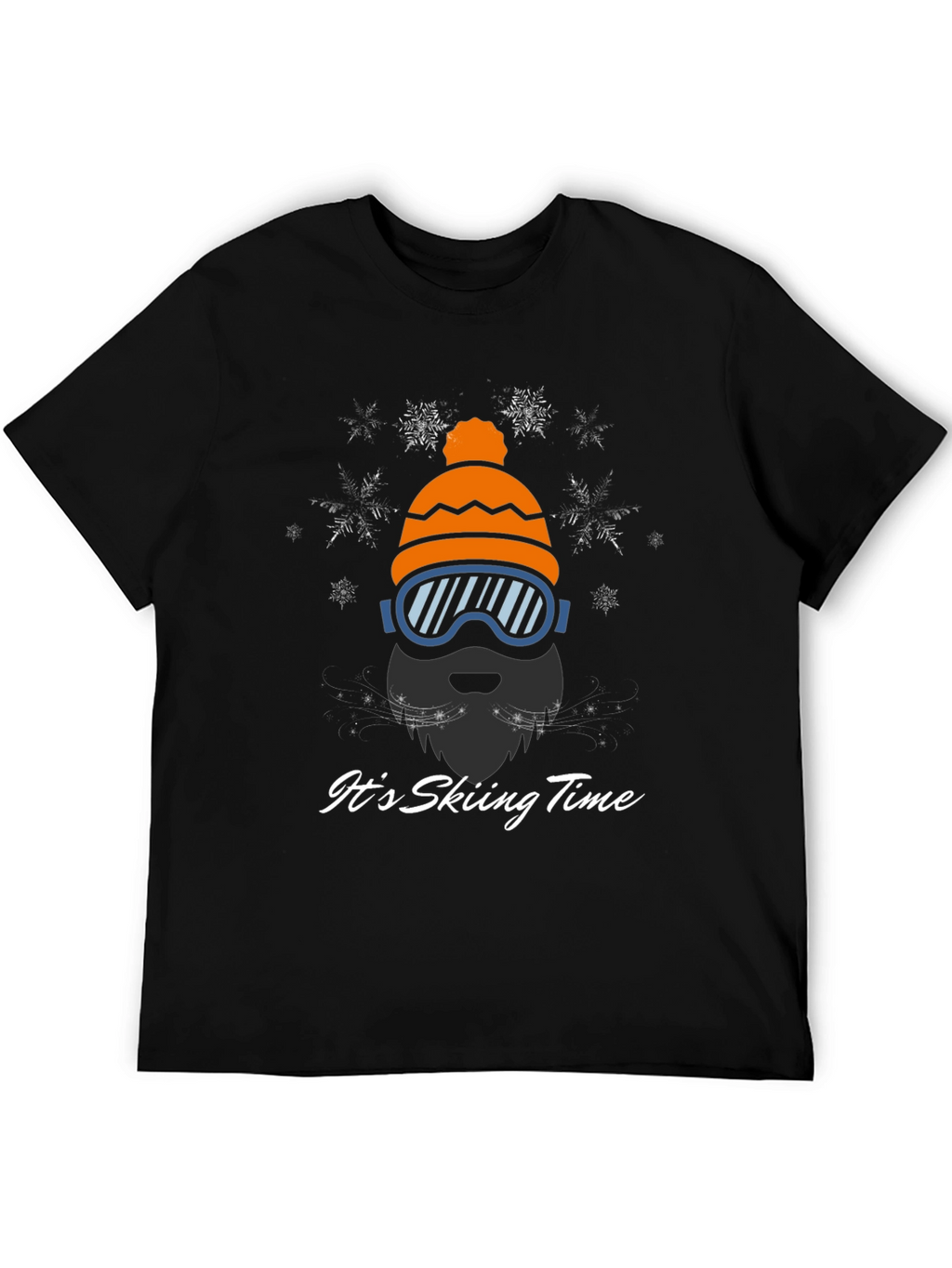Skiing Time Graphic Tee - Winter Adventure Shirt