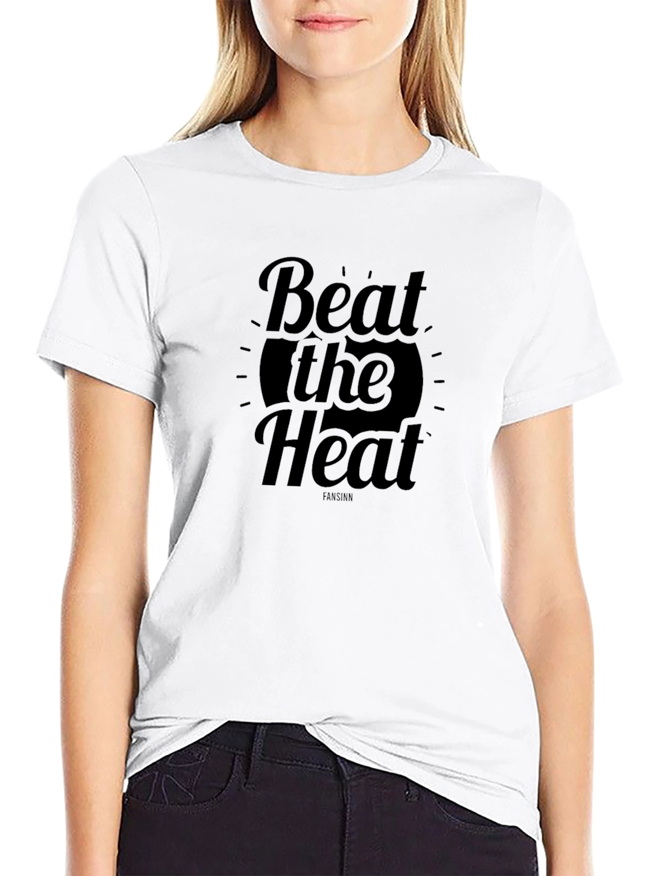 Beat the Heat Black Graphic T-Shirt - Cool Summer Style