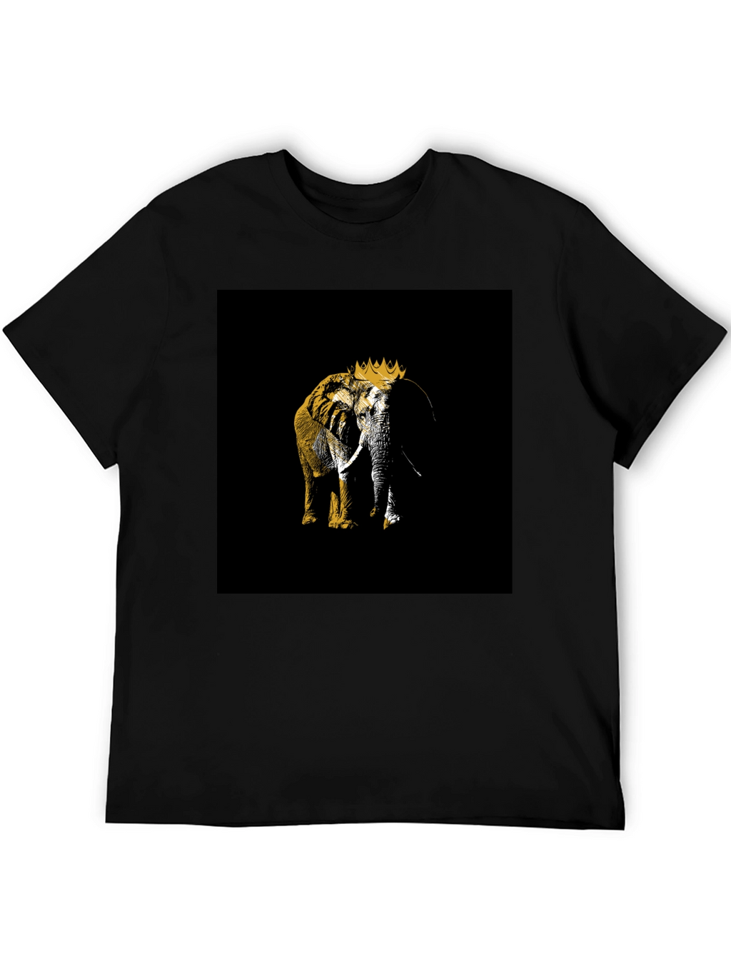 King Elephant Black T-Shirt Graphic Tee