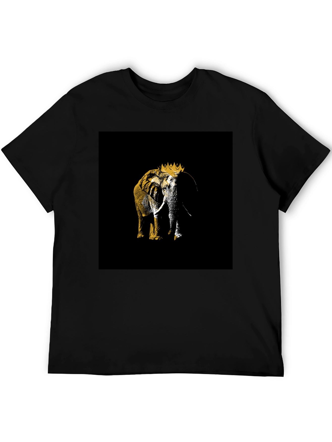 King Elephant Black T-Shirt Graphic Tee