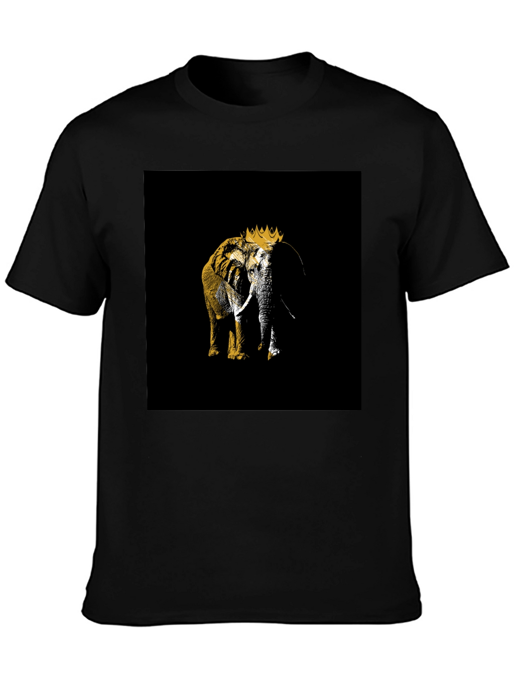 King Elephant Black T-Shirt Graphic Tee