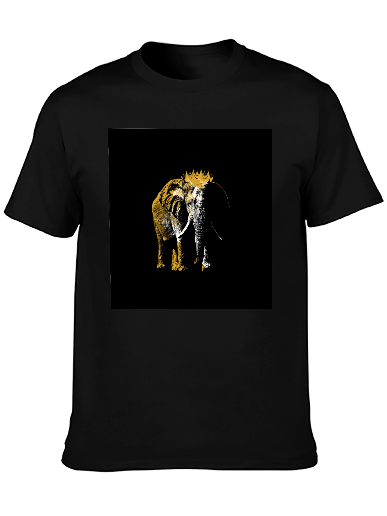 King Elephant Black T-Shirt Graphic Tee