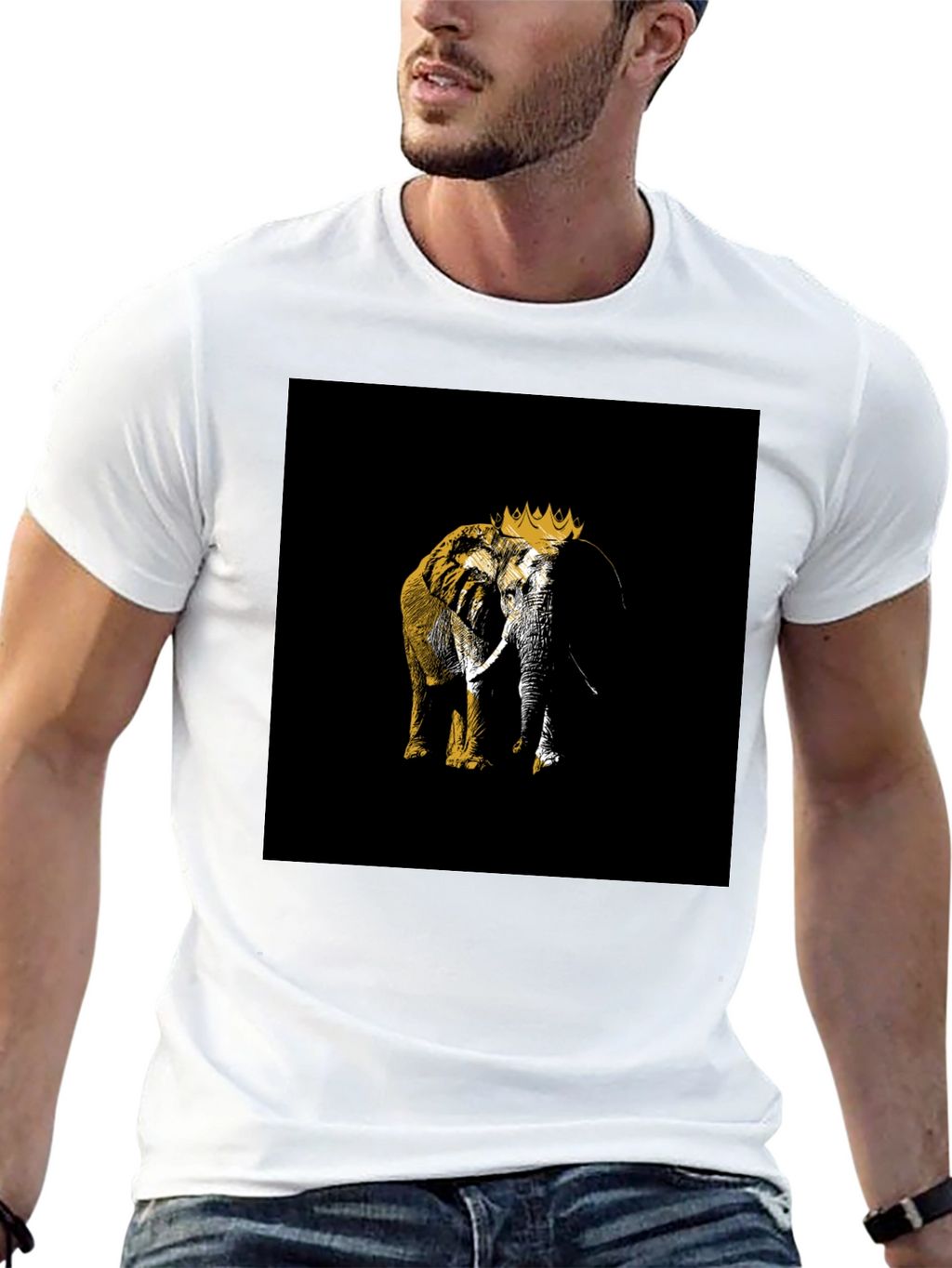 King Elephant Black T-Shirt Graphic Tee