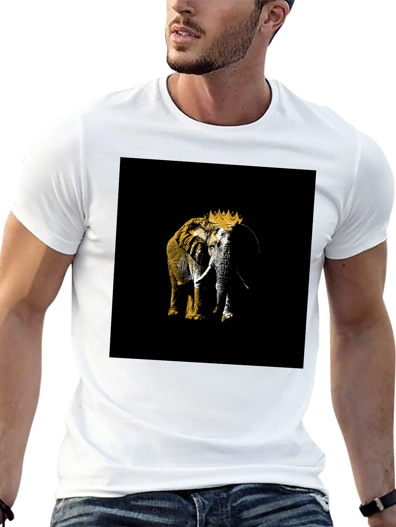 King Elephant Black T-Shirt Graphic Tee