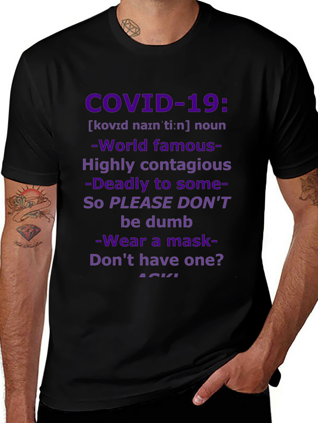 COVID-19 Awareness Graphic Tee - Wear a Mask!