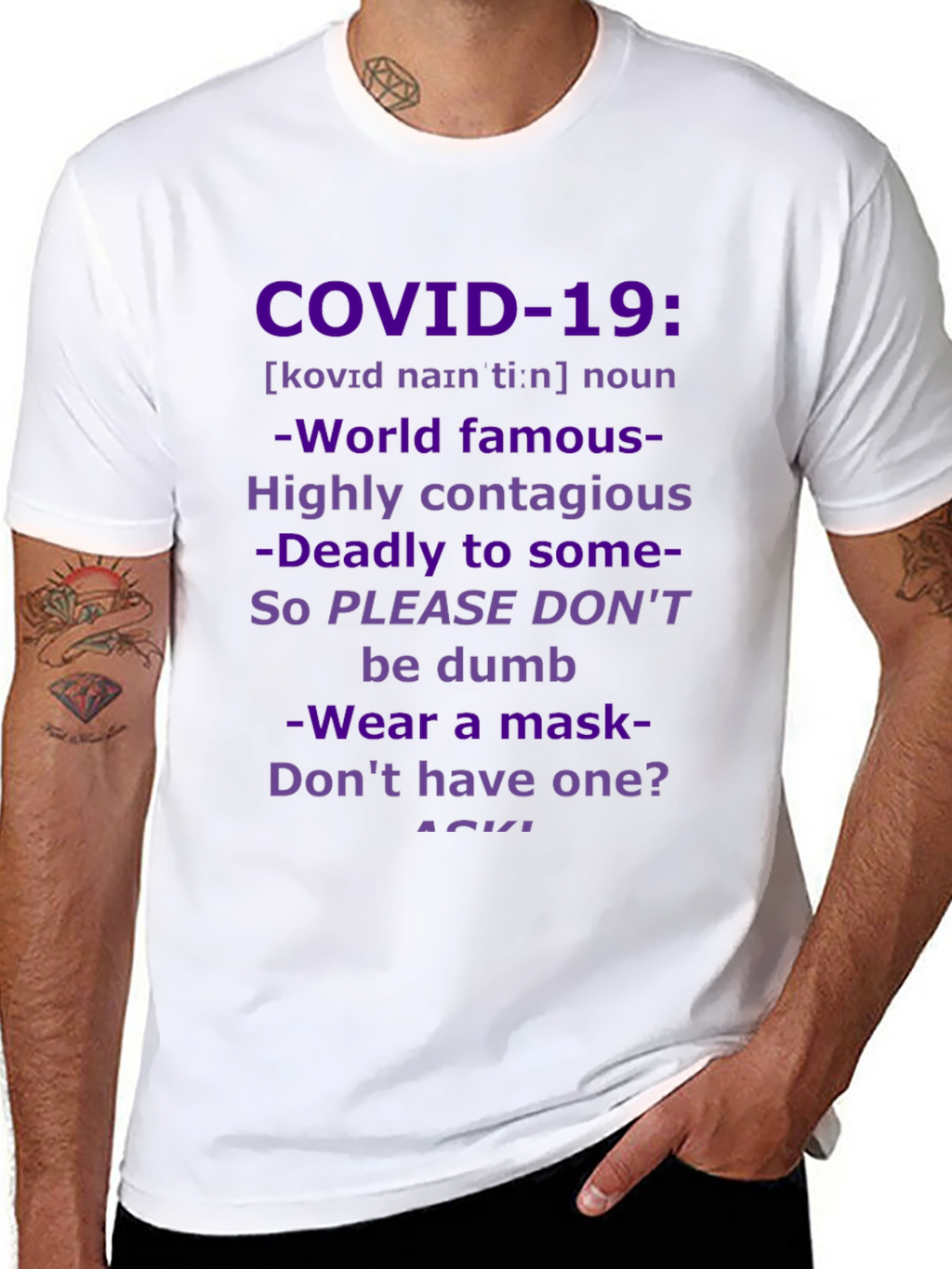 COVID-19 Awareness Graphic Tee - Wear a Mask!