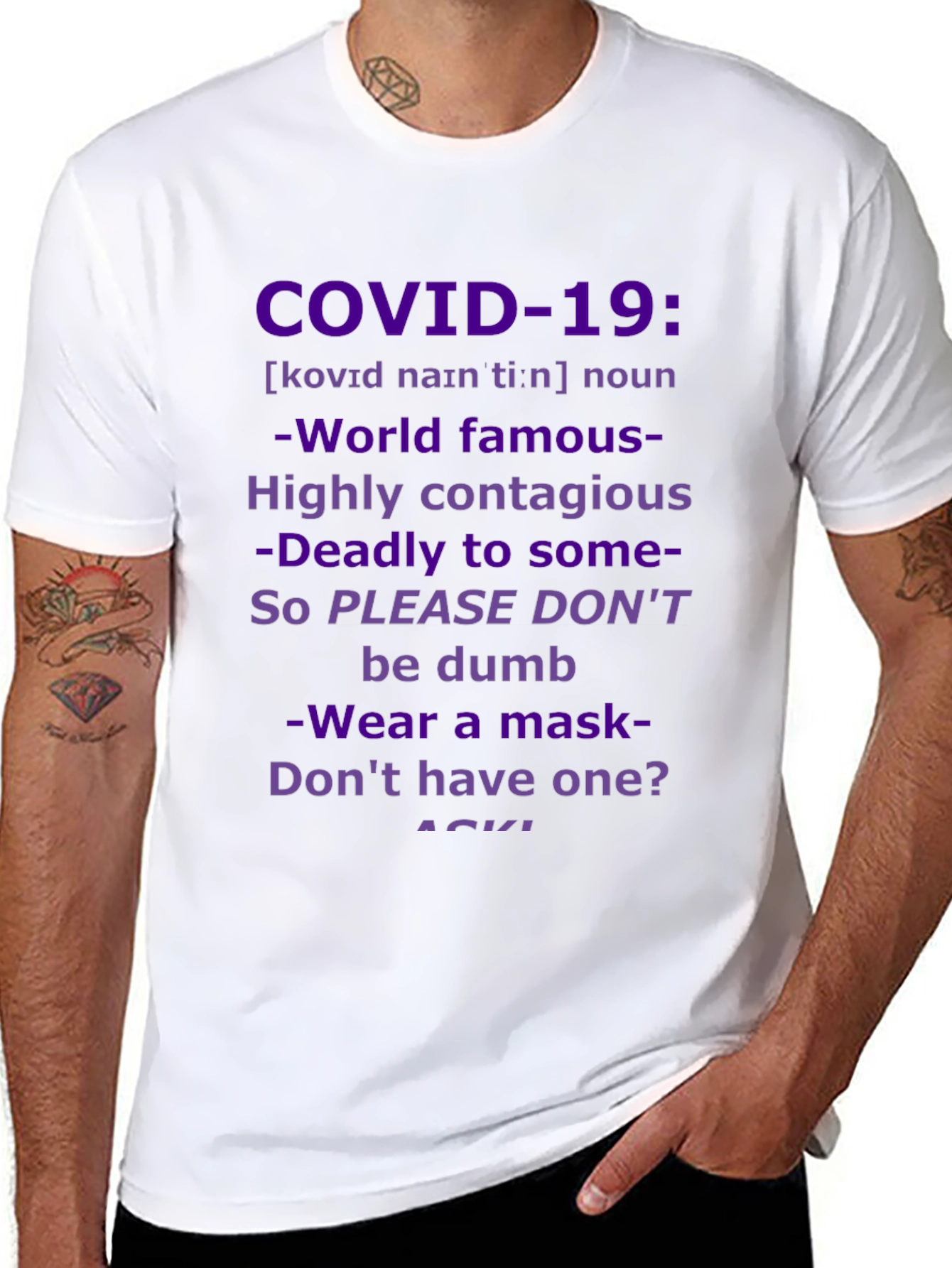 COVID-19 Awareness Graphic Tee - Wear a Mask!