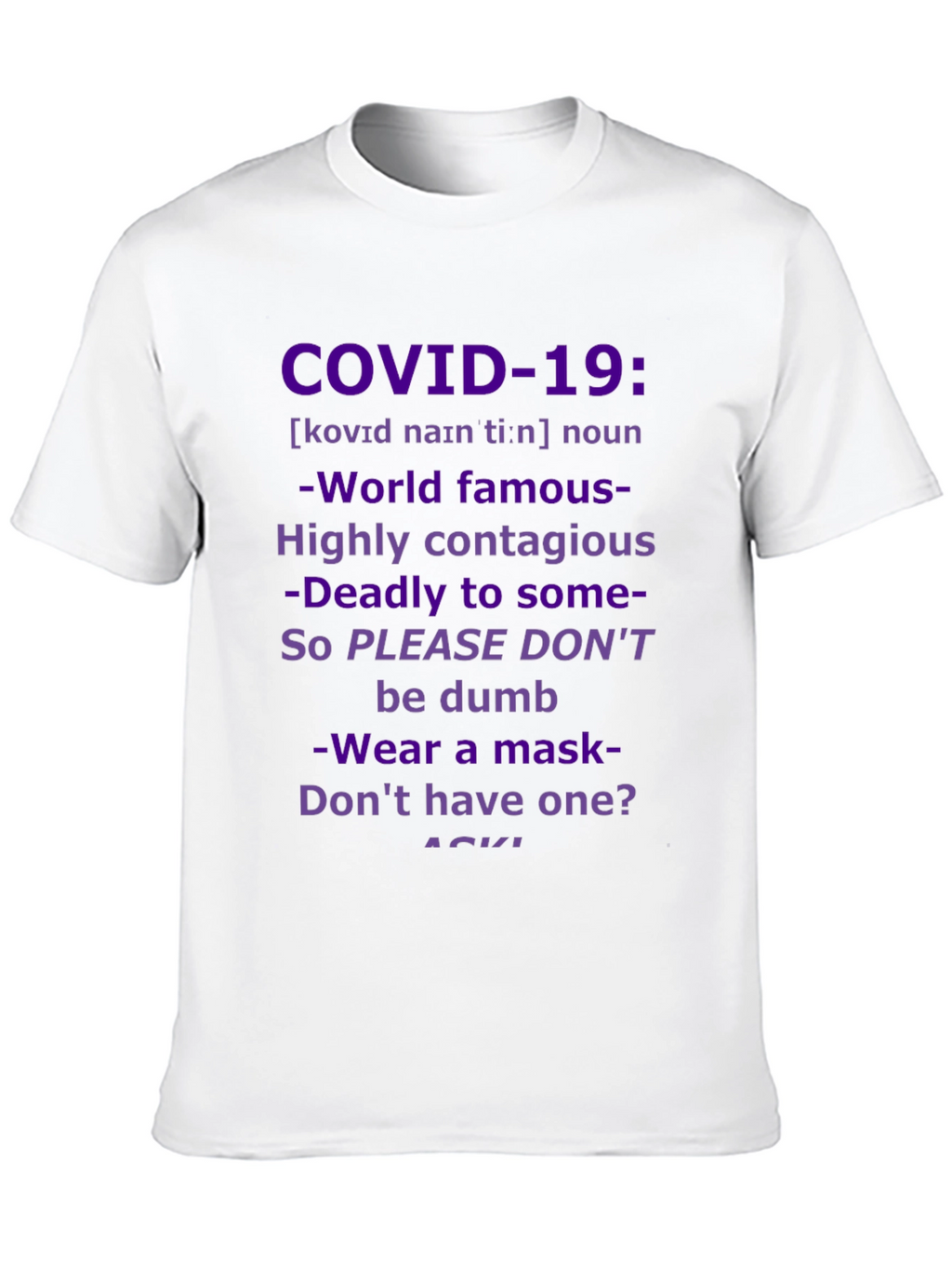 COVID-19 Awareness Graphic Tee - Wear a Mask!
