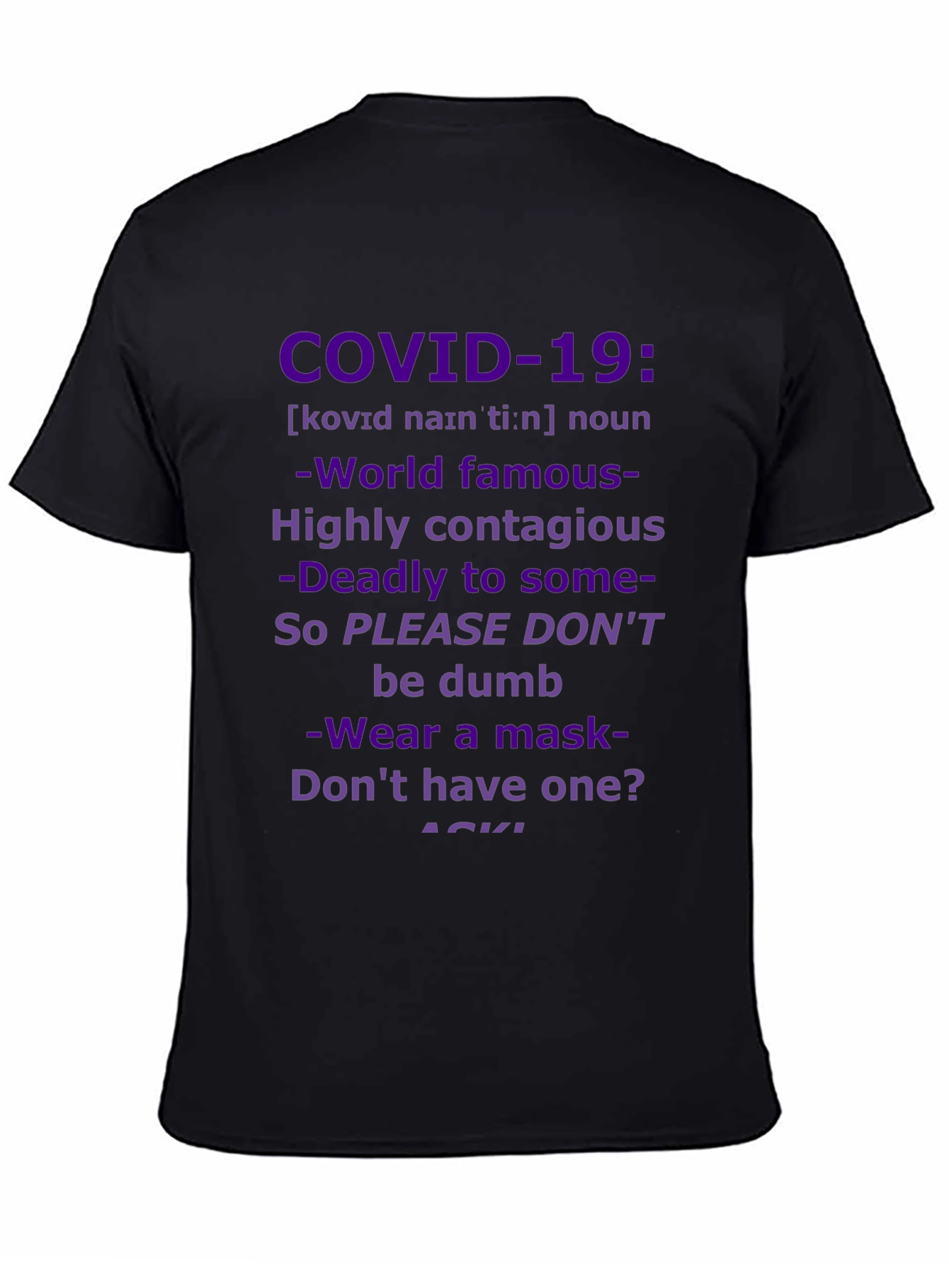 COVID-19 Awareness Graphic Tee - Wear a Mask!