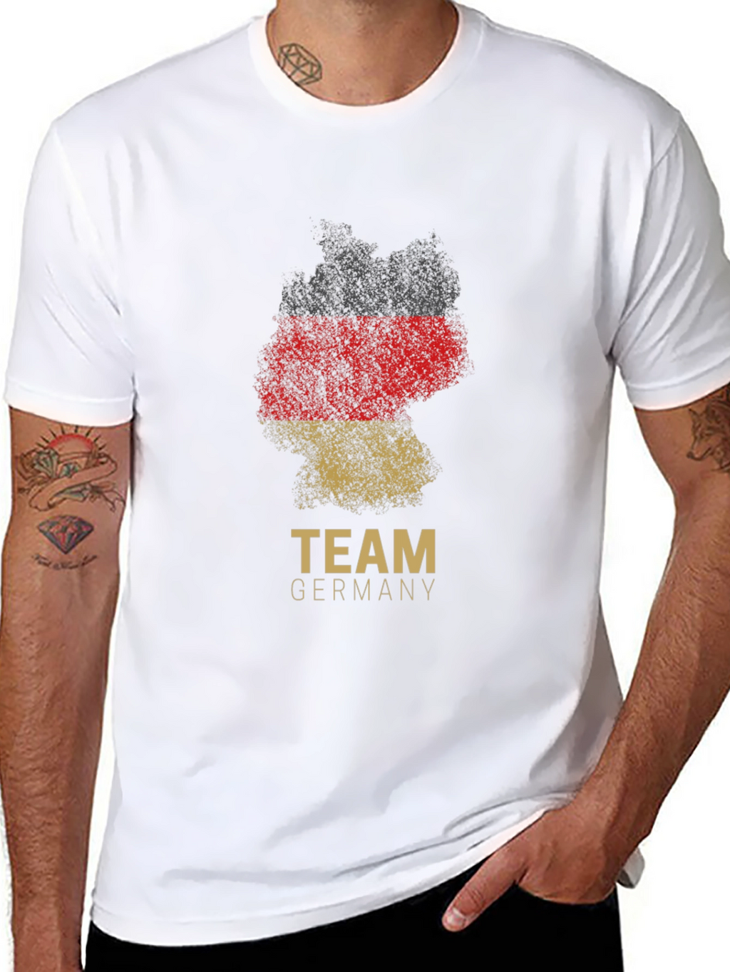 Team Germany T-Shirt - Grunge Flag Design