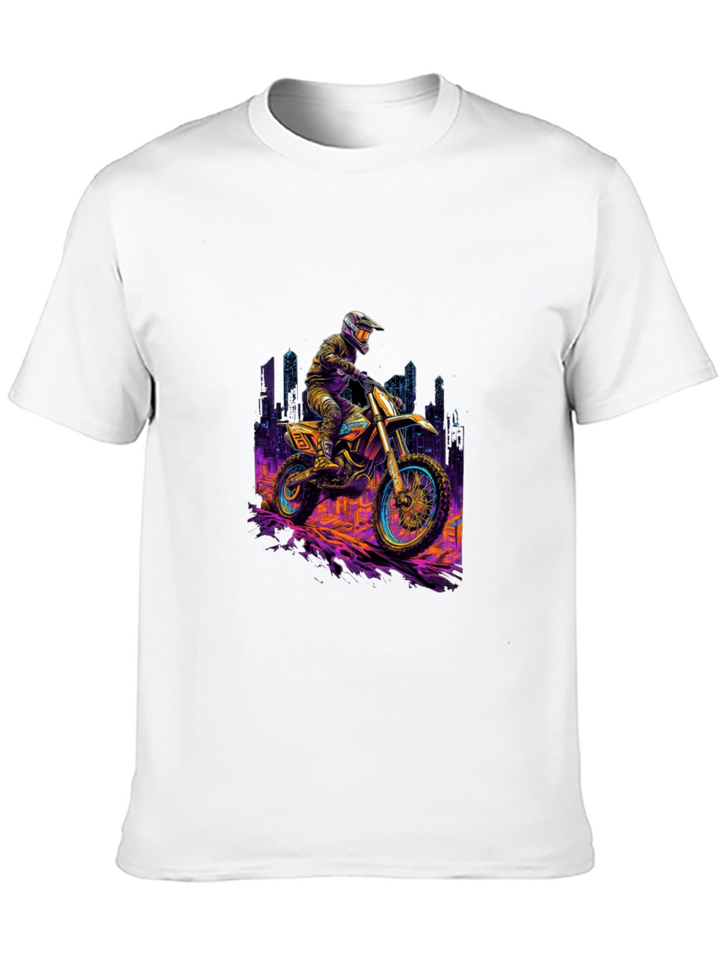 Motorcycle Ride T-Shirt - Black Cotton Blend