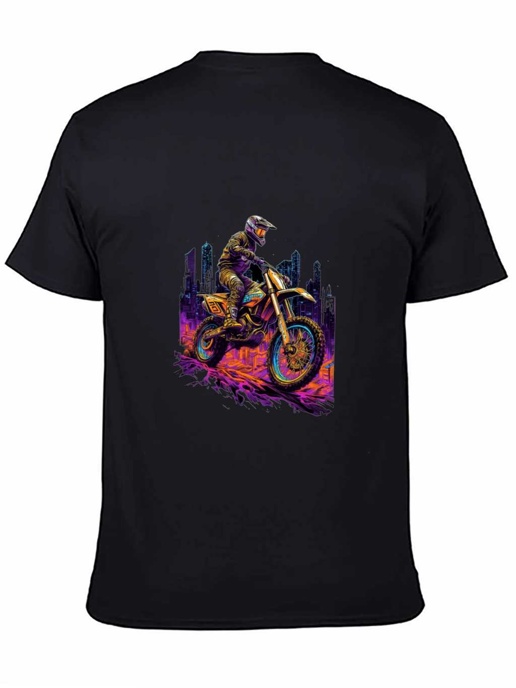 Motorcycle Ride T-Shirt - Black Cotton Blend