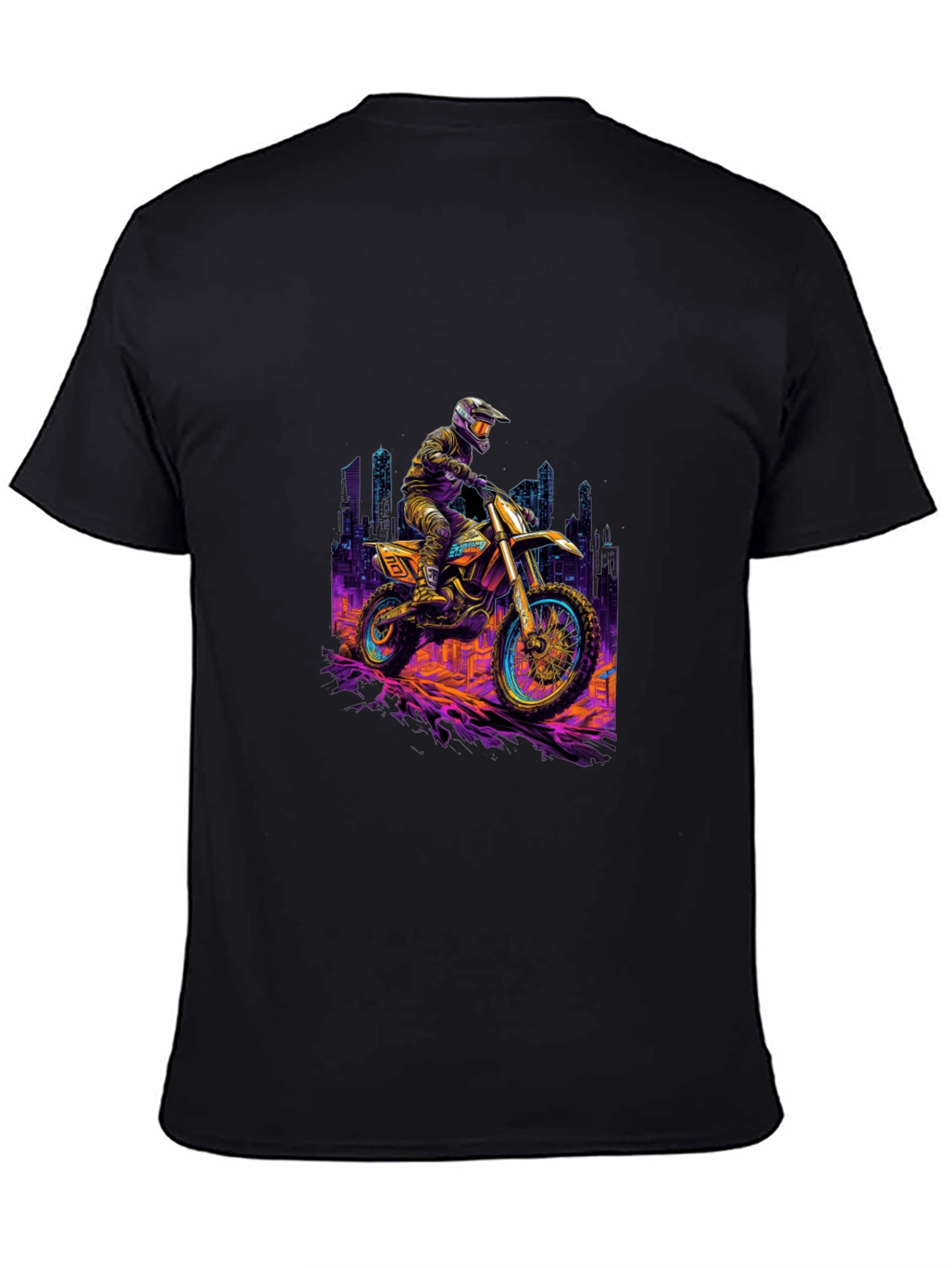 Motorcycle Ride T-Shirt - Black Cotton Blend