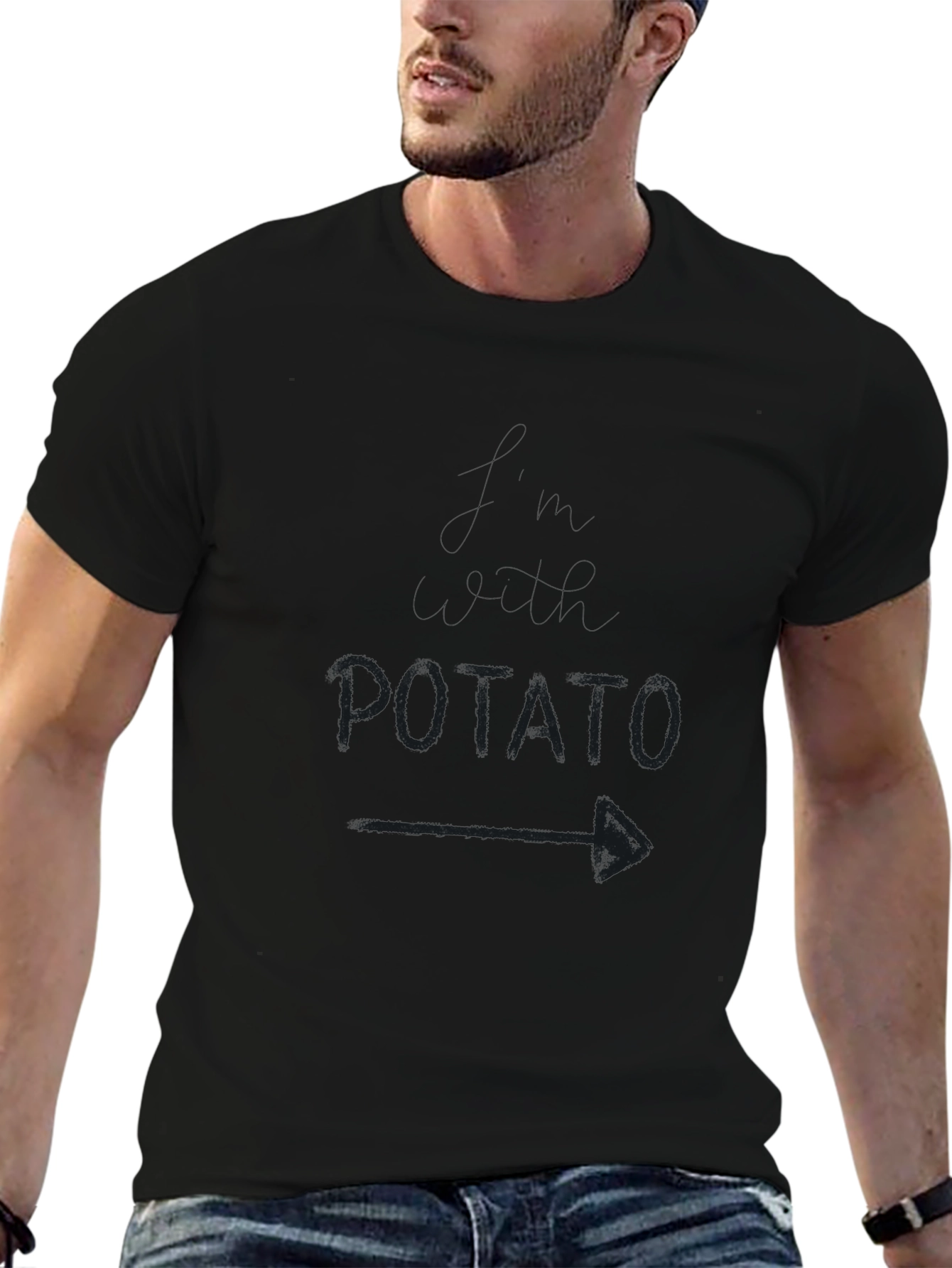 Potato Arrow T-Shirt - Funny Graphic Tee for Potato Lovers