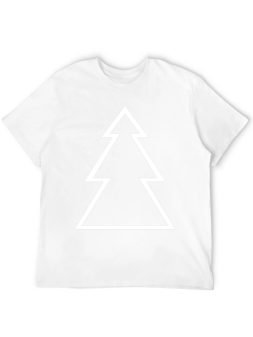 Minimalist Christmas Tree Graphic Tee - Black