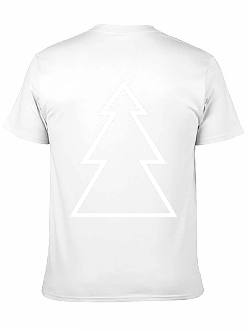 Minimalist Christmas Tree Graphic Tee - Black