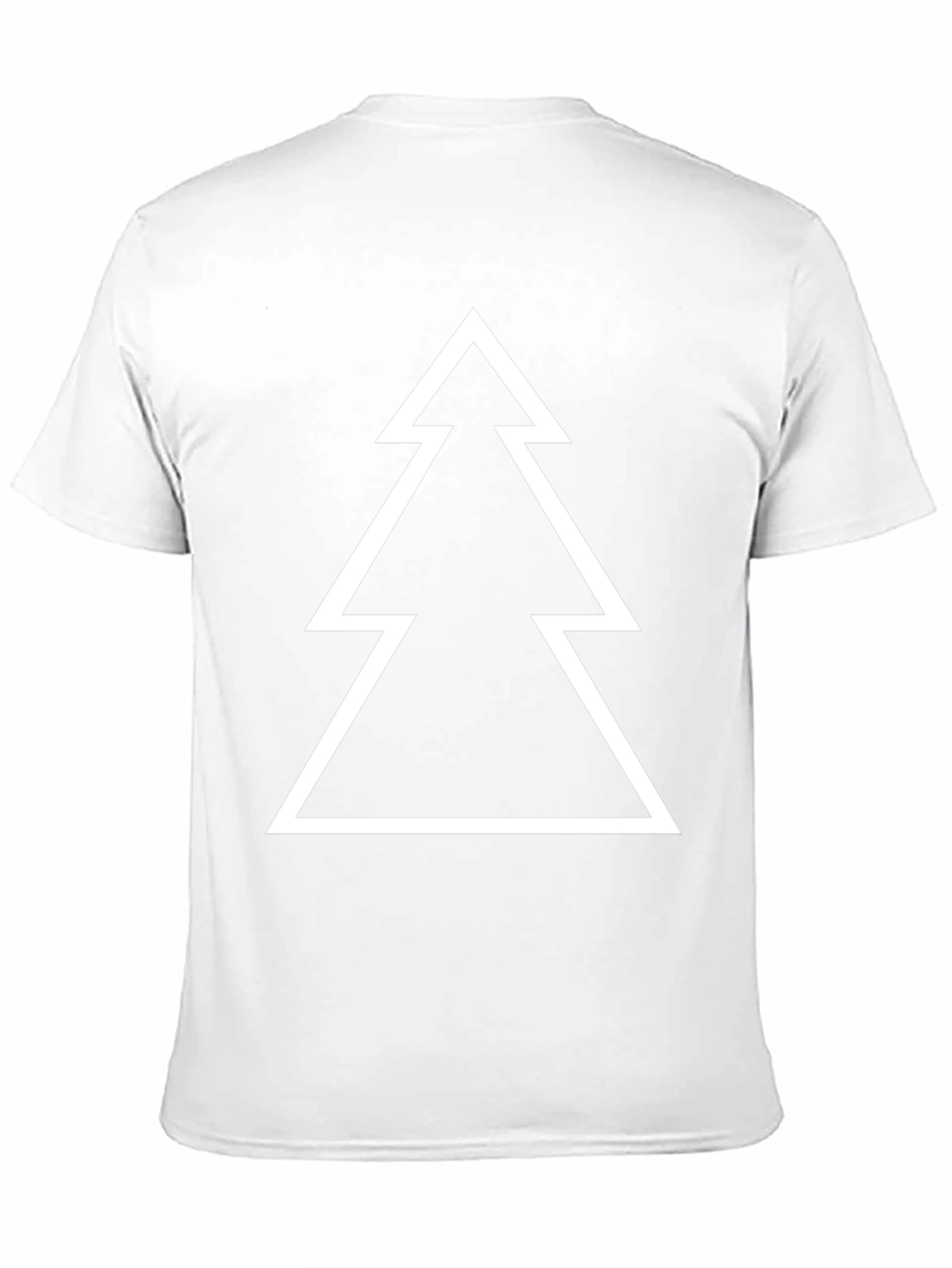 Minimalist Christmas Tree Graphic Tee - Black