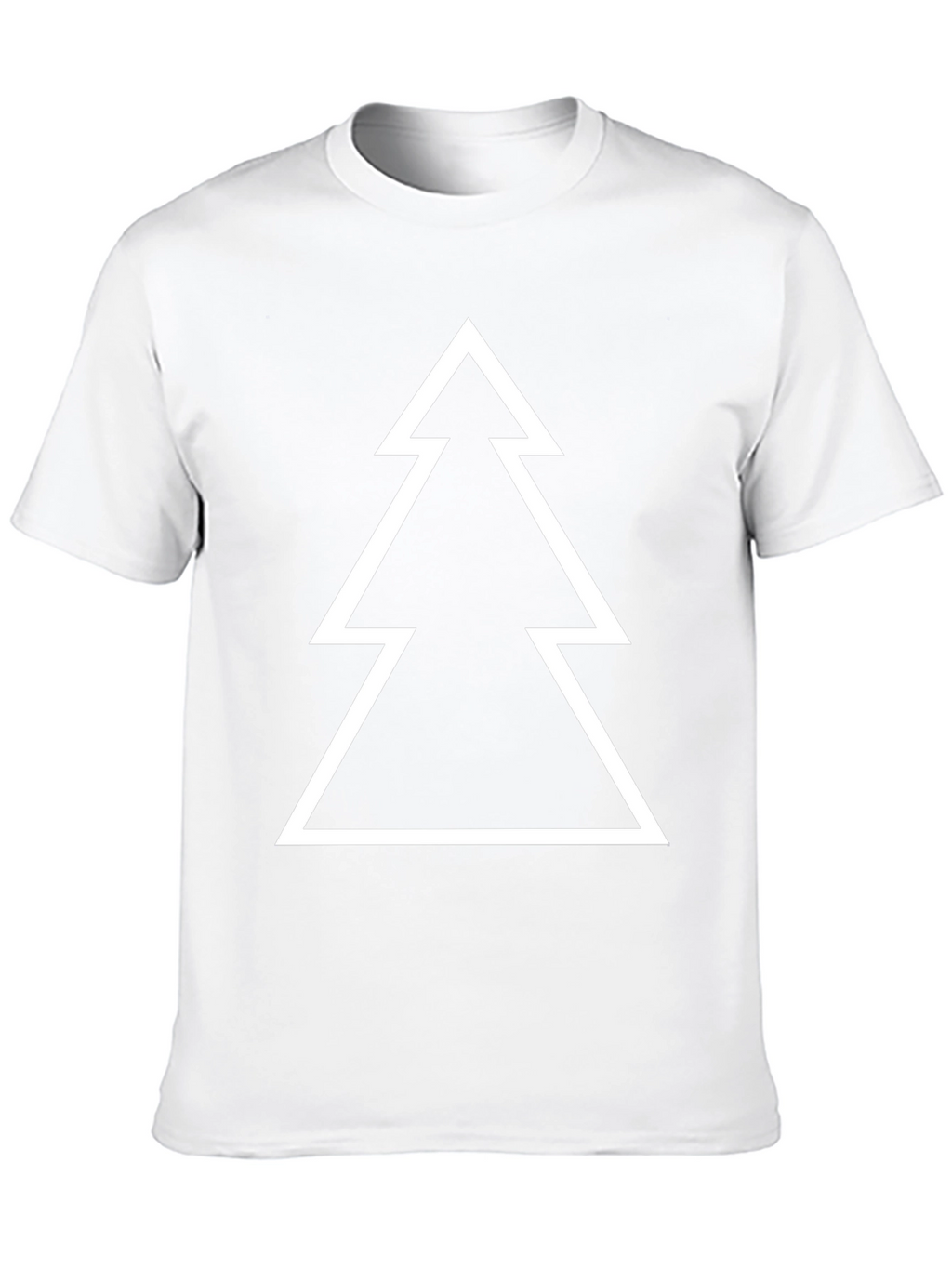 Minimalist Christmas Tree Graphic Tee - Black