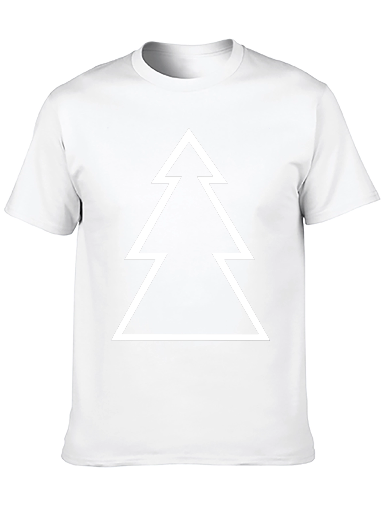 Minimalist Christmas Tree Graphic Tee - Black