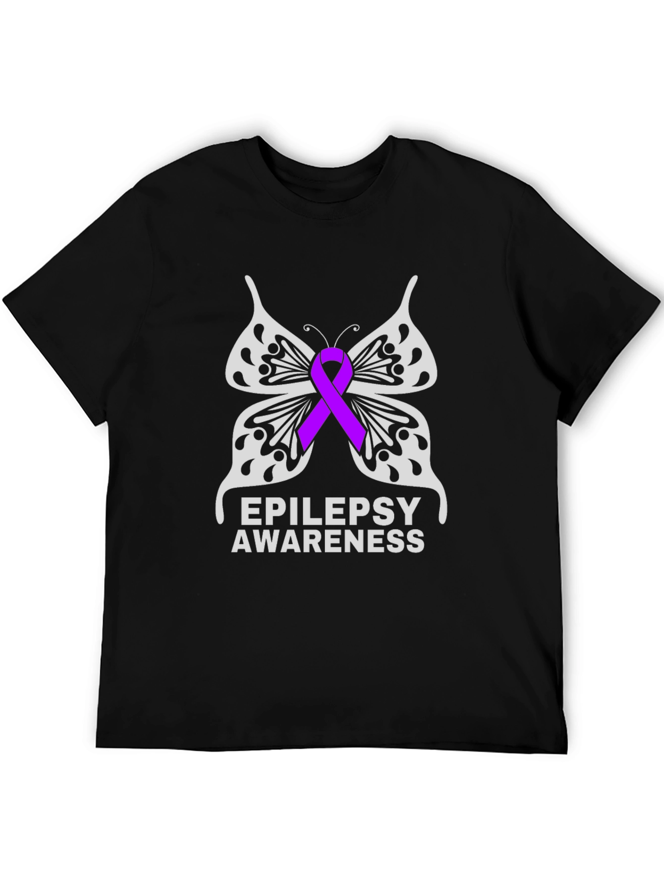 Epilepsy Awareness Butterfly Ribbon T-Shirt