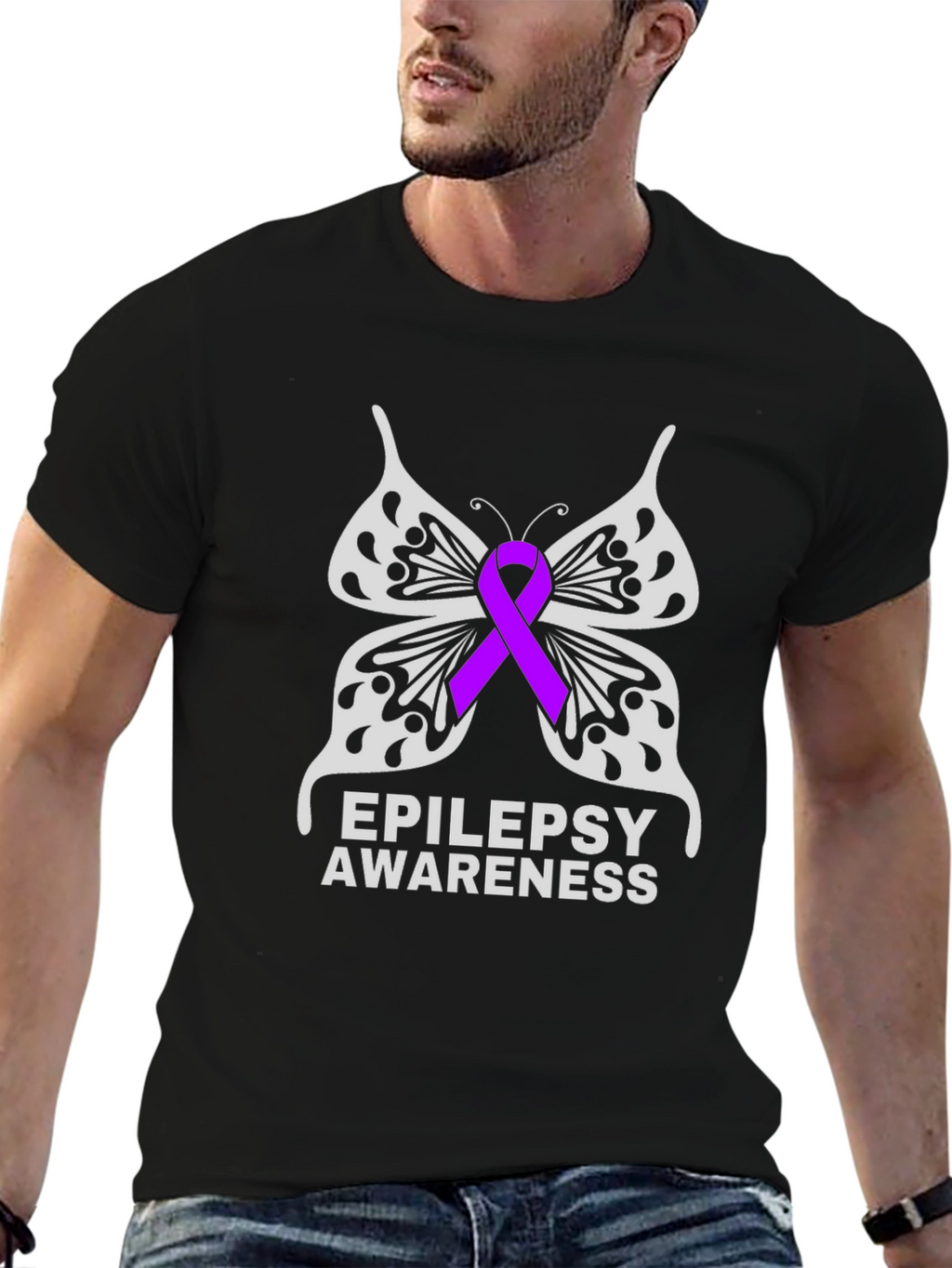 Epilepsy Awareness Butterfly Ribbon T-Shirt