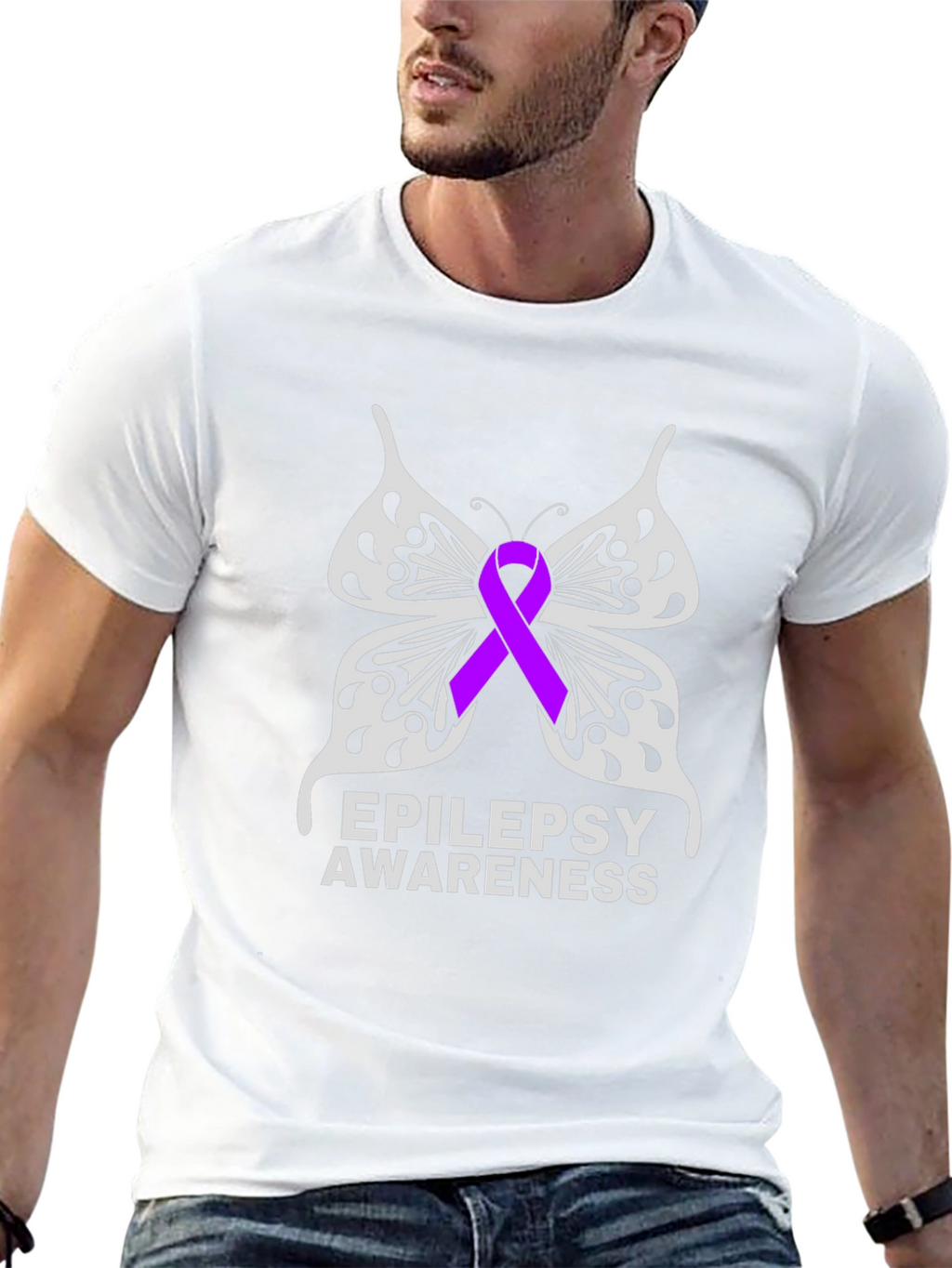 Epilepsy Awareness Butterfly Ribbon T-Shirt