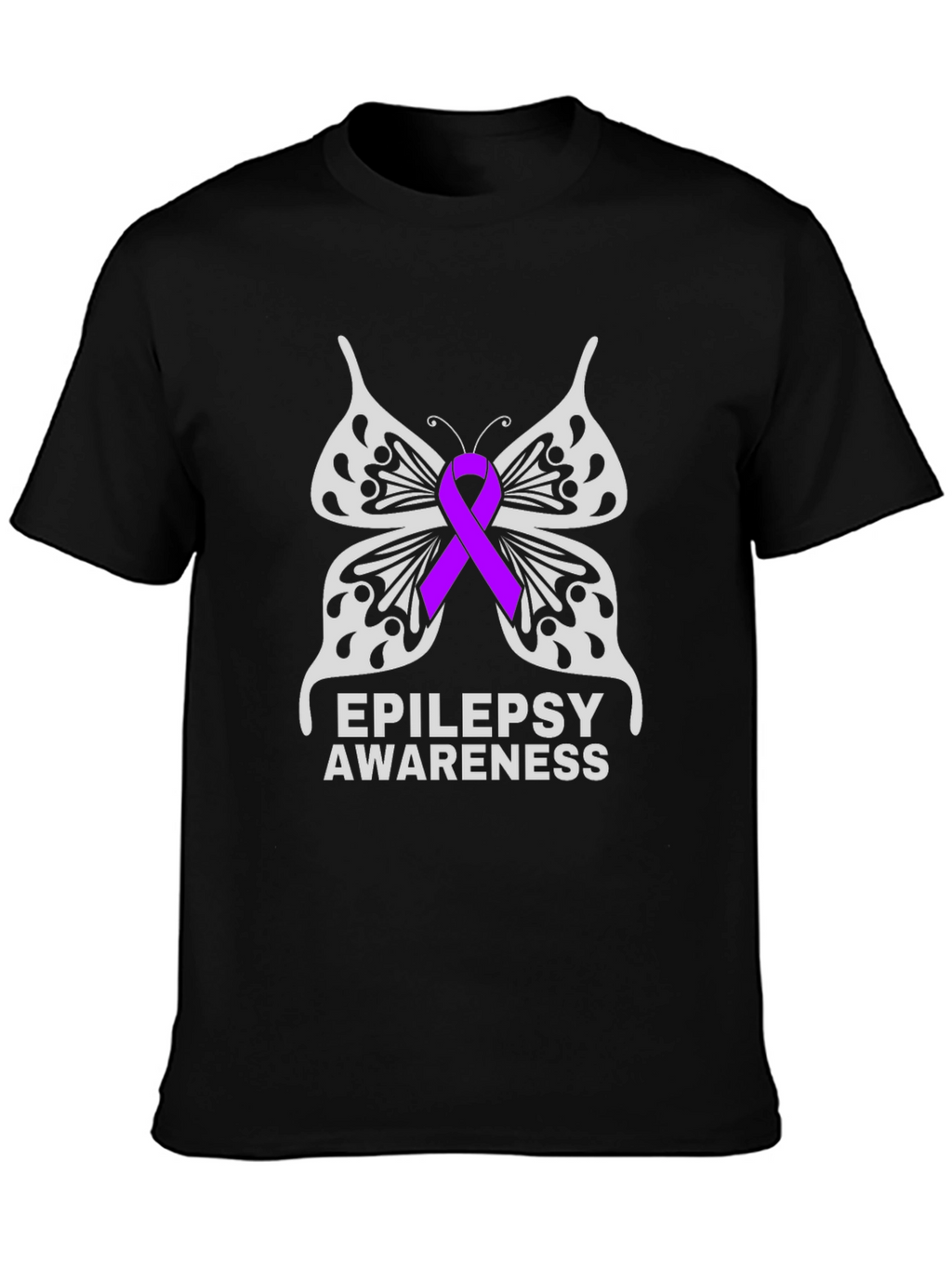 Epilepsy Awareness Butterfly Ribbon T-Shirt