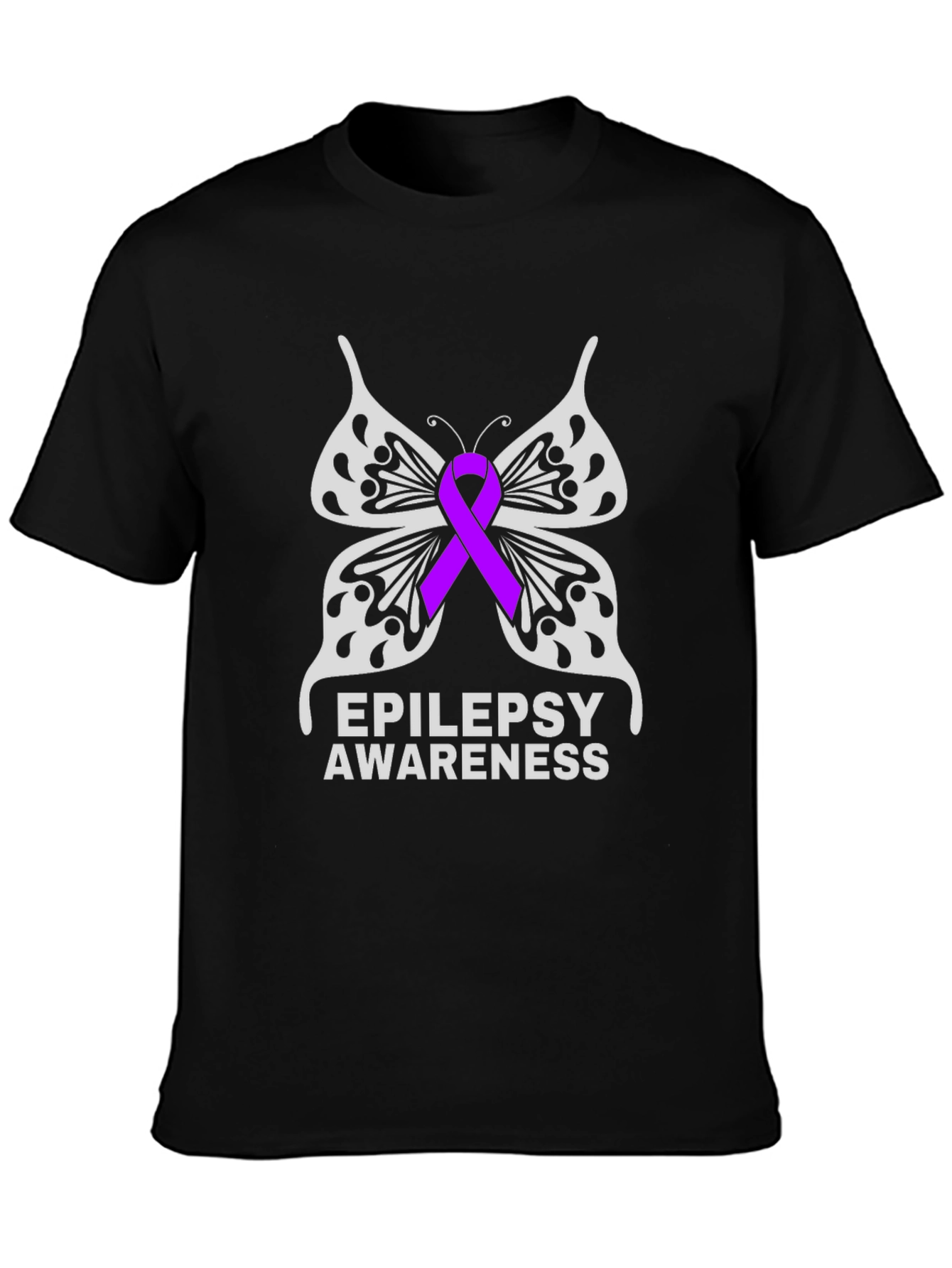 Epilepsy Awareness Butterfly Ribbon T-Shirt