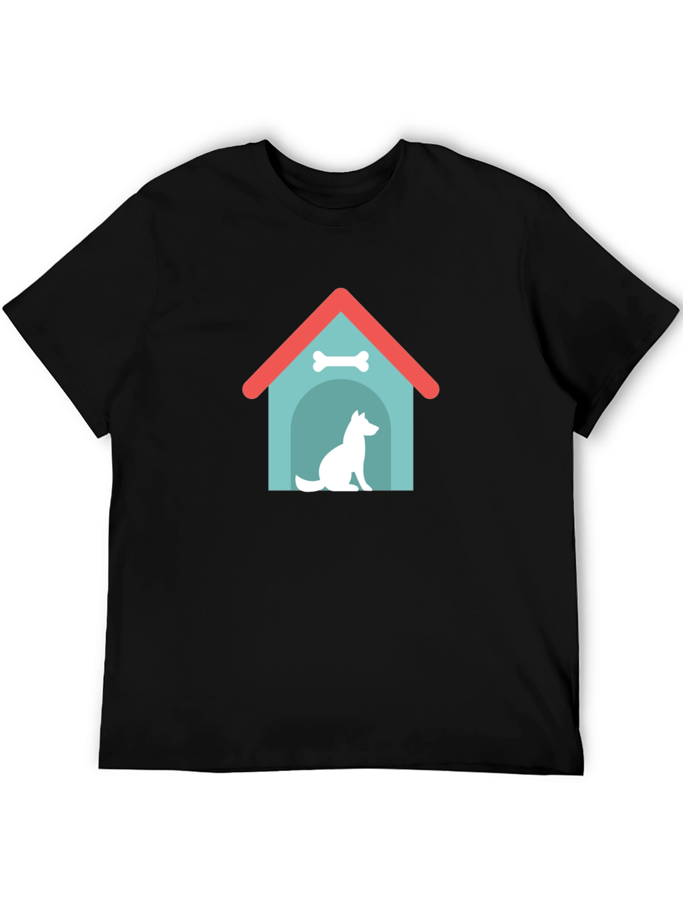 Dog House Graphic Tee - Black Cotton Shirt