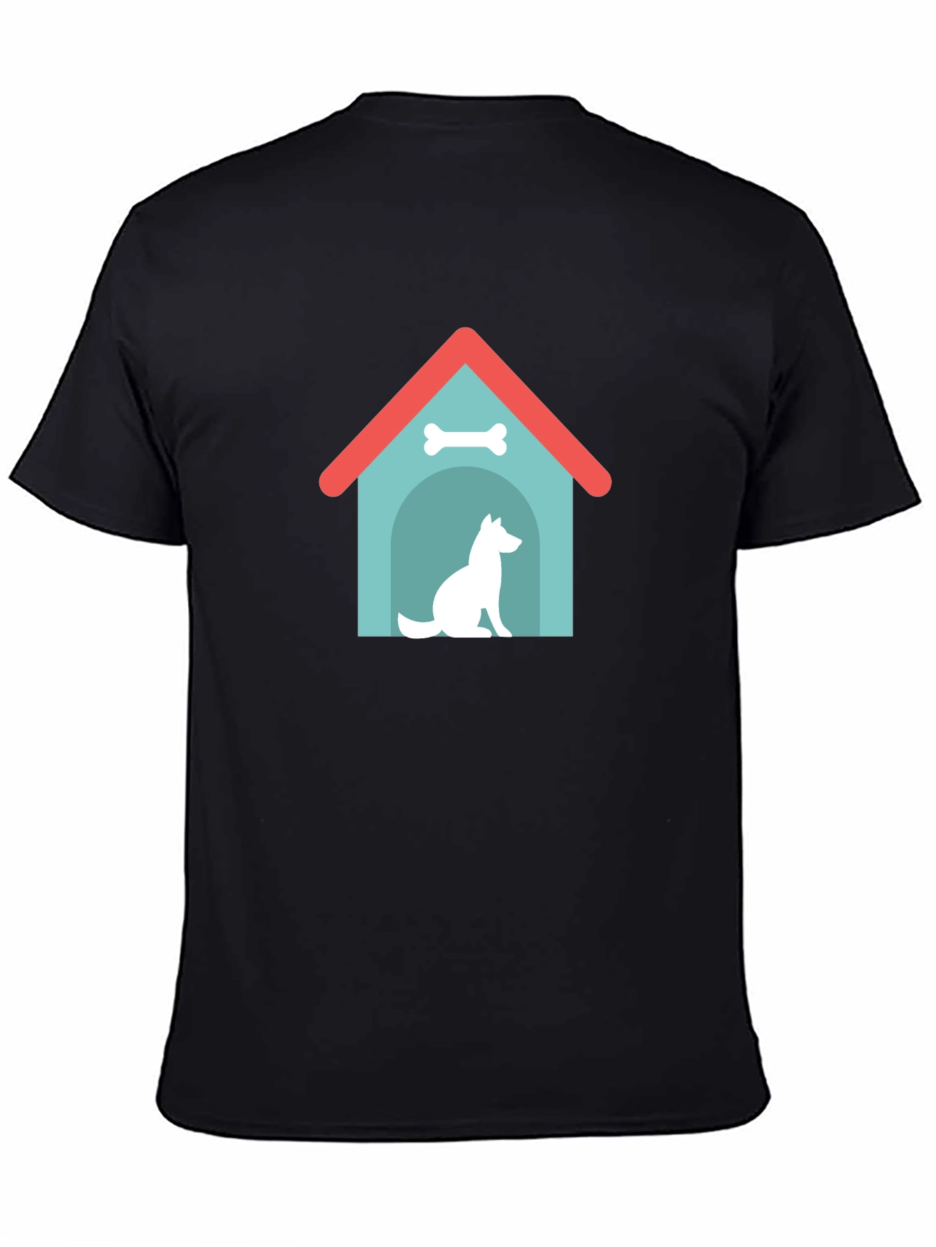 Dog House Graphic Tee - Black Cotton Shirt