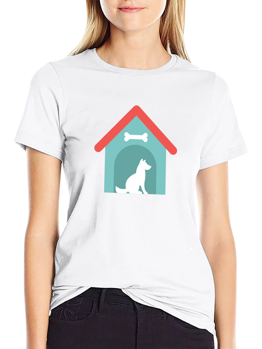 Dog House Graphic Tee - Black Cotton Shirt