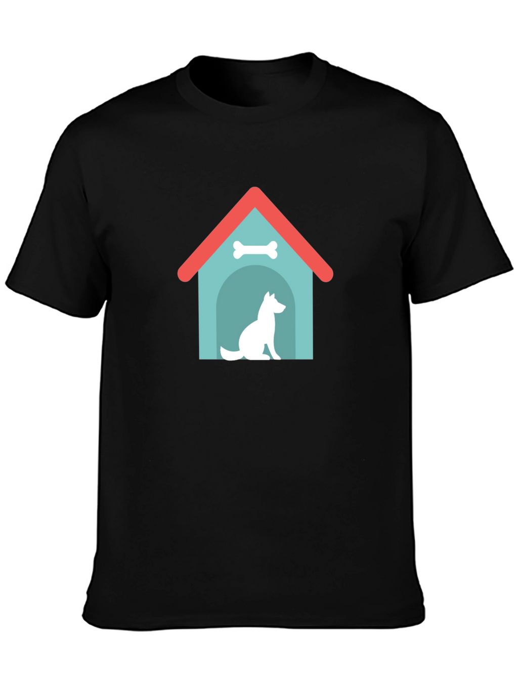 Dog House Graphic Tee - Black Cotton Shirt