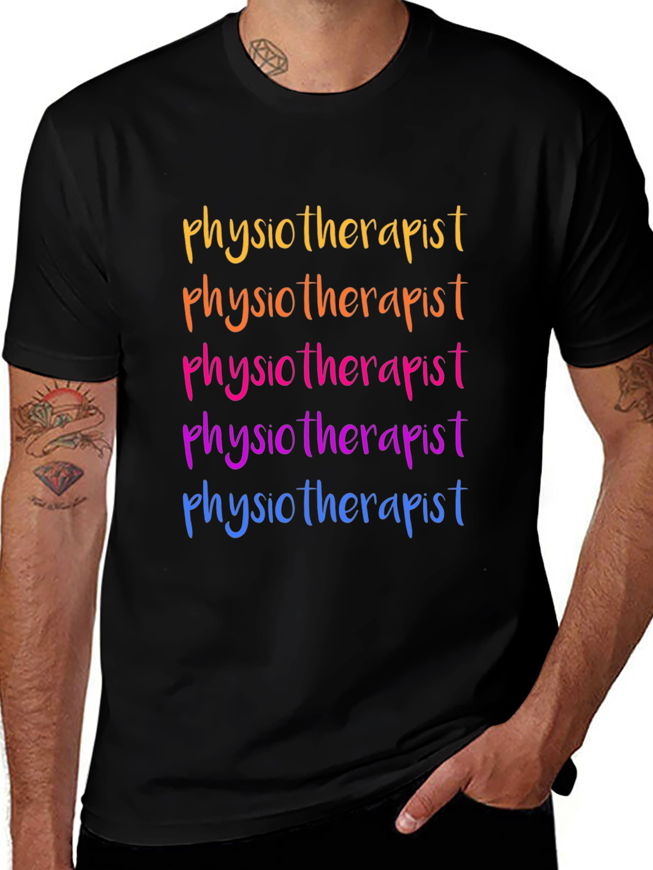 Physiotherapist Rainbow T-Shirt - Gift Idea