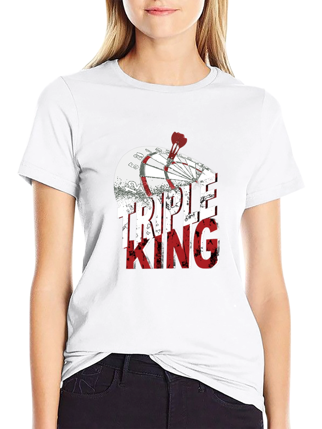 Triple King Graphic T-Shirt - Dartboard Design
