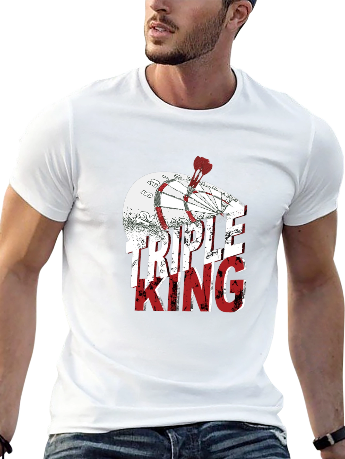 Triple King Graphic T-Shirt - Dartboard Design