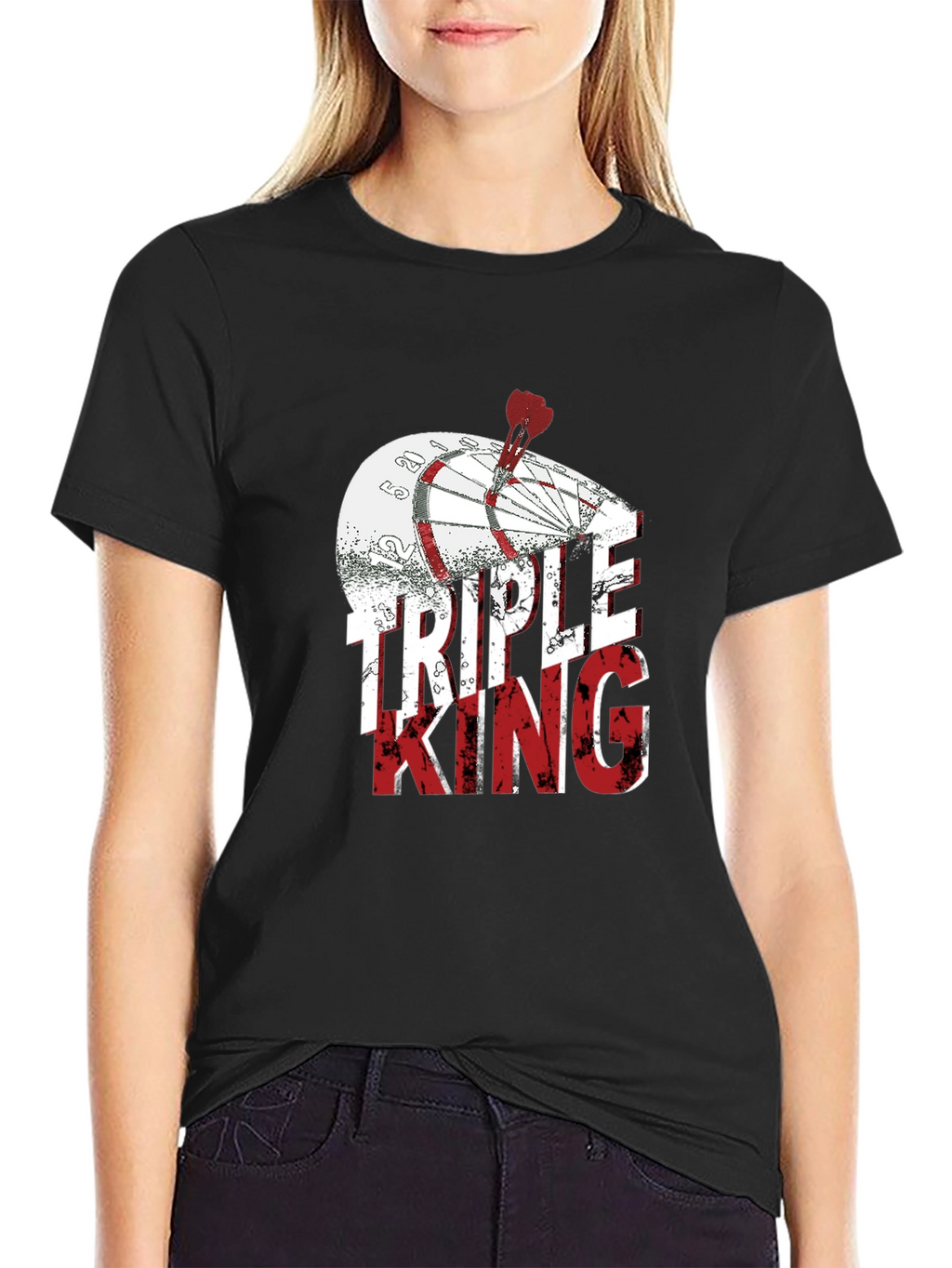 Triple King Graphic T-Shirt - Dartboard Design