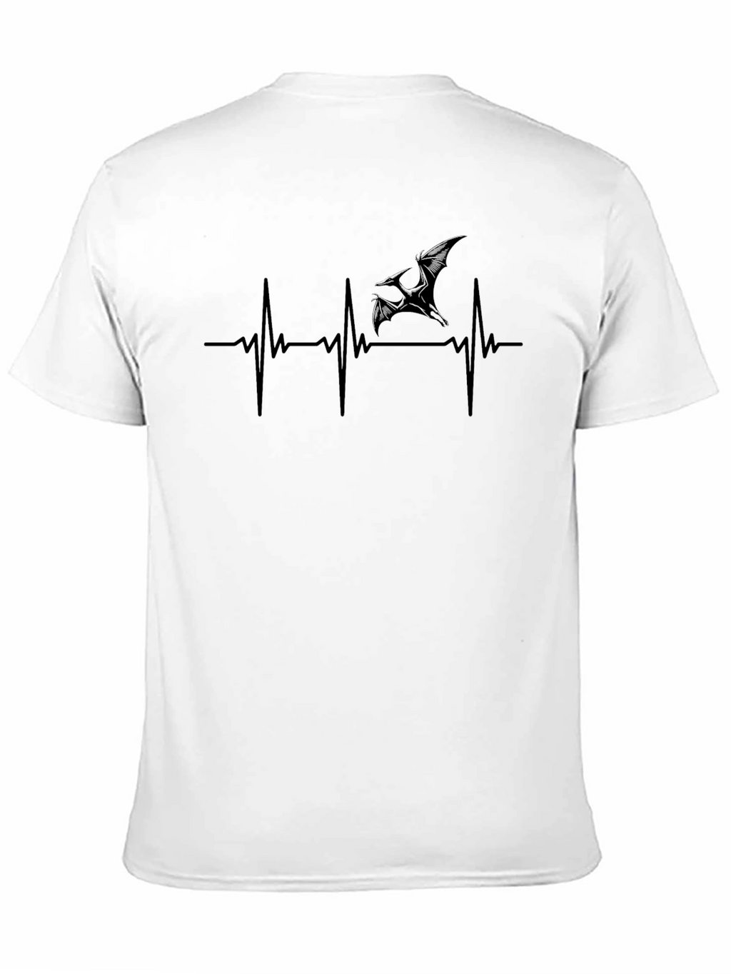 Pterodactyl Heartbeat T-Shirt - Black
