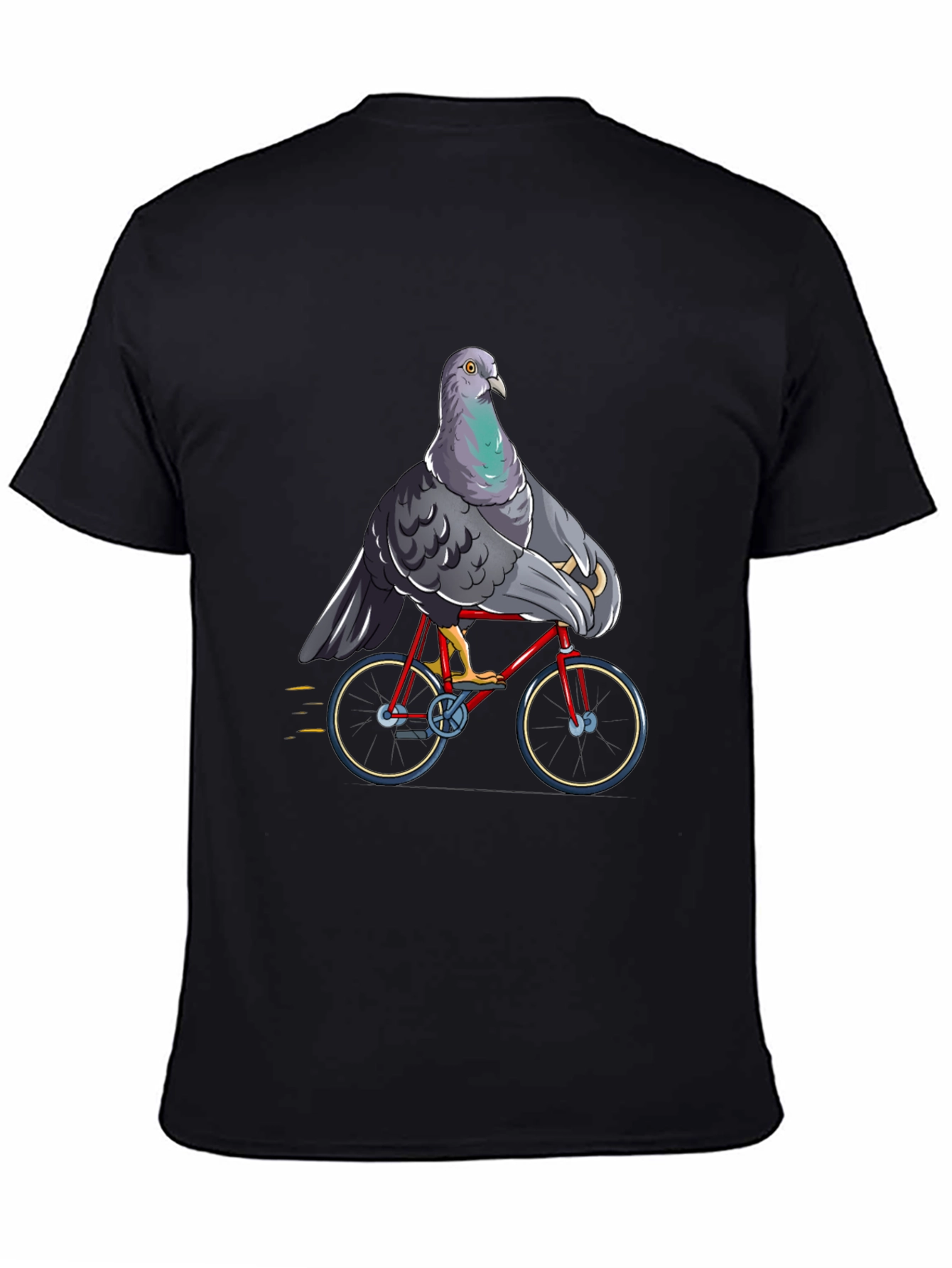 Pigeon on a Bike Graphic Tee - Funny Animal Shirt